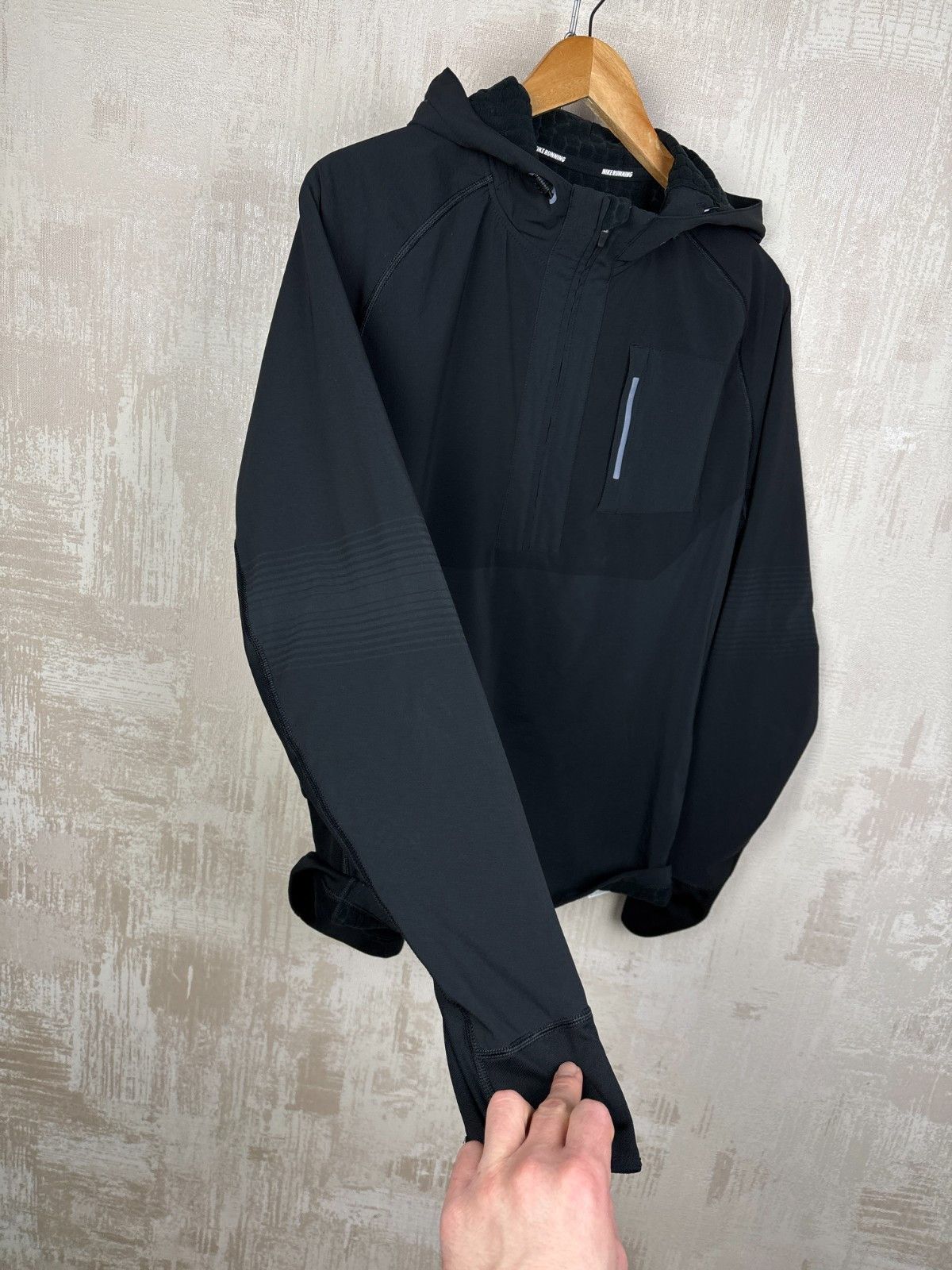 Nike Nike Running Dri-Fit Half Zip Thermal Hoodie Fleece Lined Size US M / EU 48-50 / 2 - 14 Thumbnail