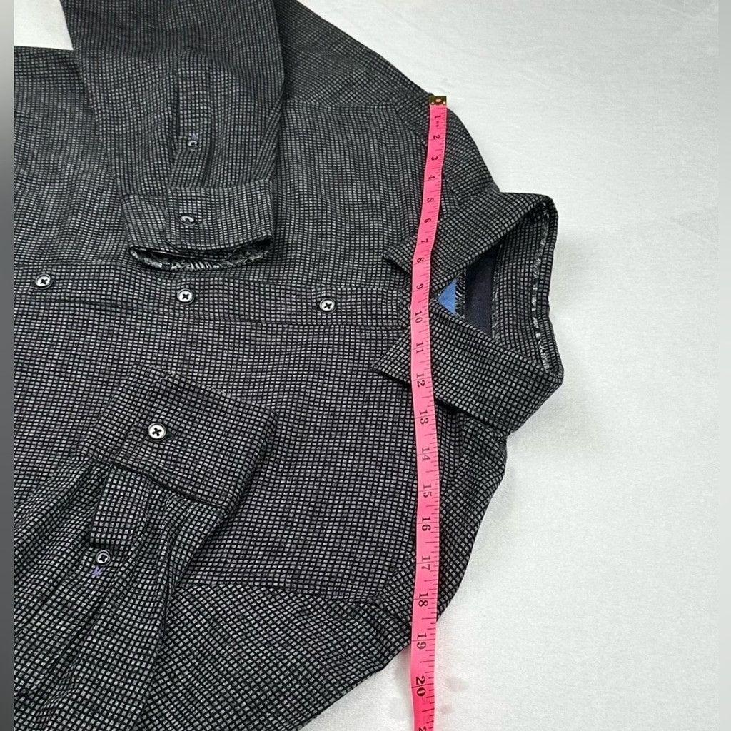 Robert Graham Robert Graham Mens M Black Ruyter Flipcuff Shirt Classic Fit Size US M / EU 48-50 / 2 - 7 Thumbnail