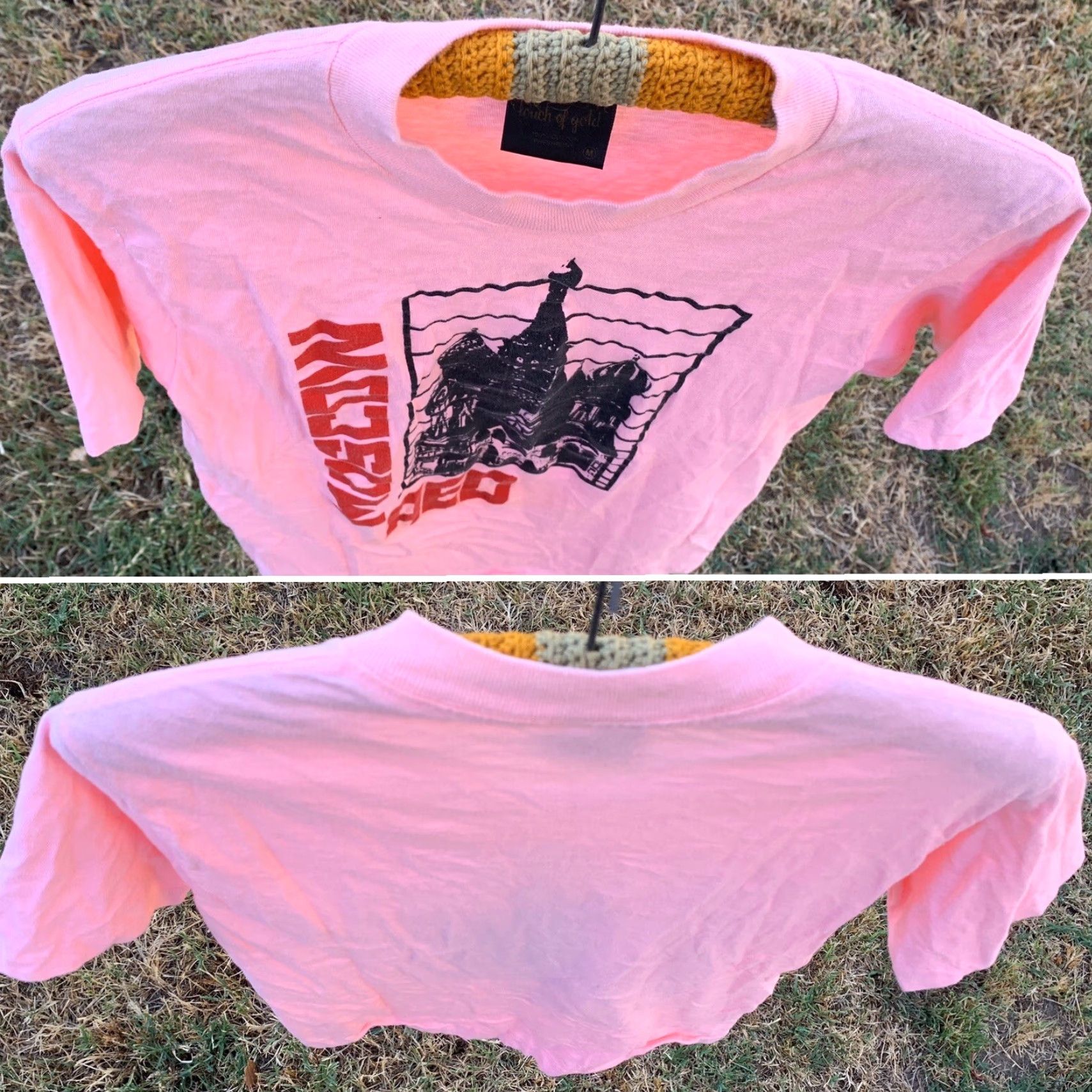 Vintage VINTAGE Touch Of Gold Shirt Mens M Pink Moscow Red 1980s Single Stitch Graphic Tee Size US M / EU 48-50 / 2 - 2 Thumbnail