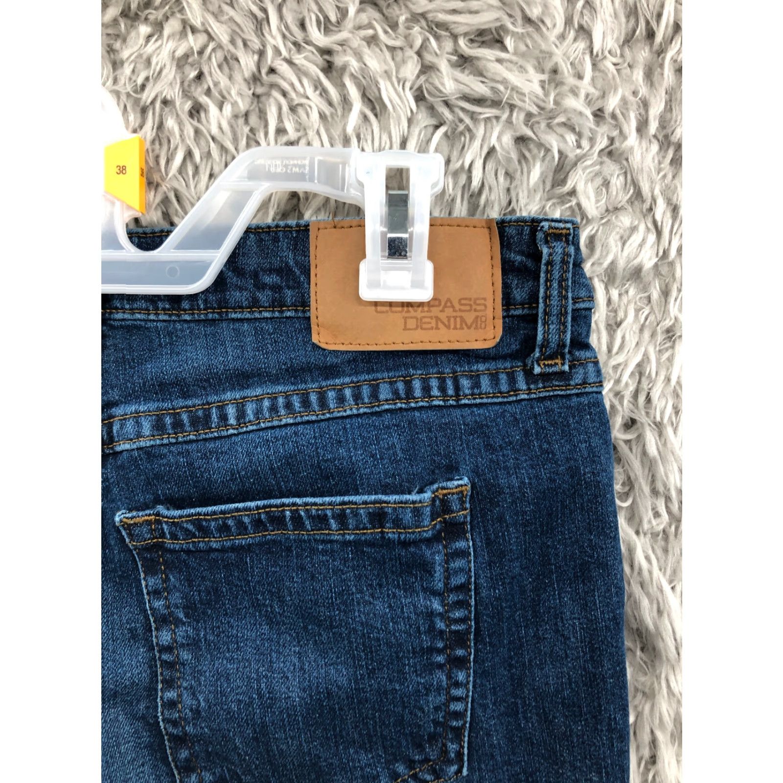 Vintage Compass Jeans Bootcut Womens Size 8 Regular Dark Blue Denim 31 Inseam Mid Rise Modern American Style Size 30" / US 8 / IT 44 - 6 Thumbnail