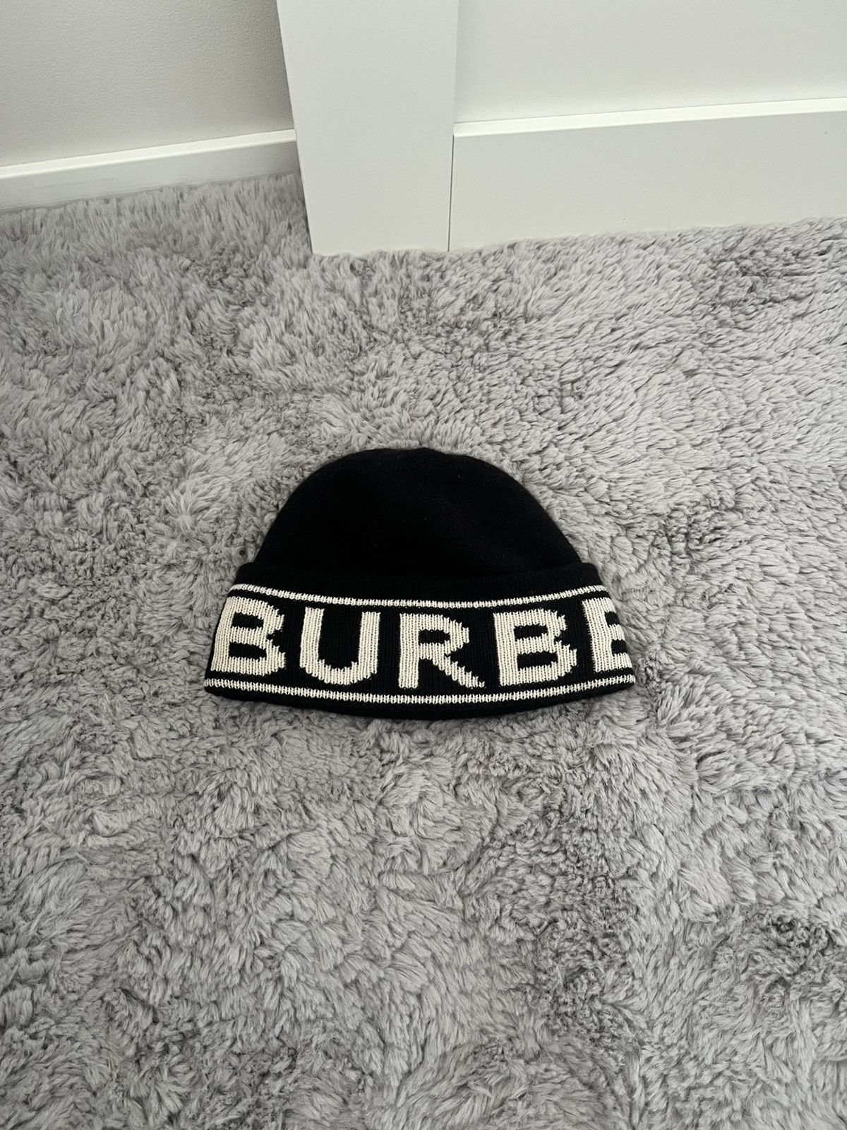 image of Burberry Beanie in Black, Men's