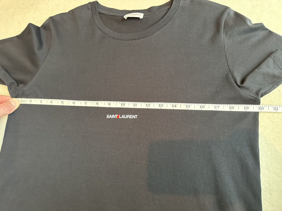 Saint Laurent Paris $550 Saint Laurent Rive Gauche black logo t shirt M Size US M / EU 48-50 / 2 - 6 Thumbnail