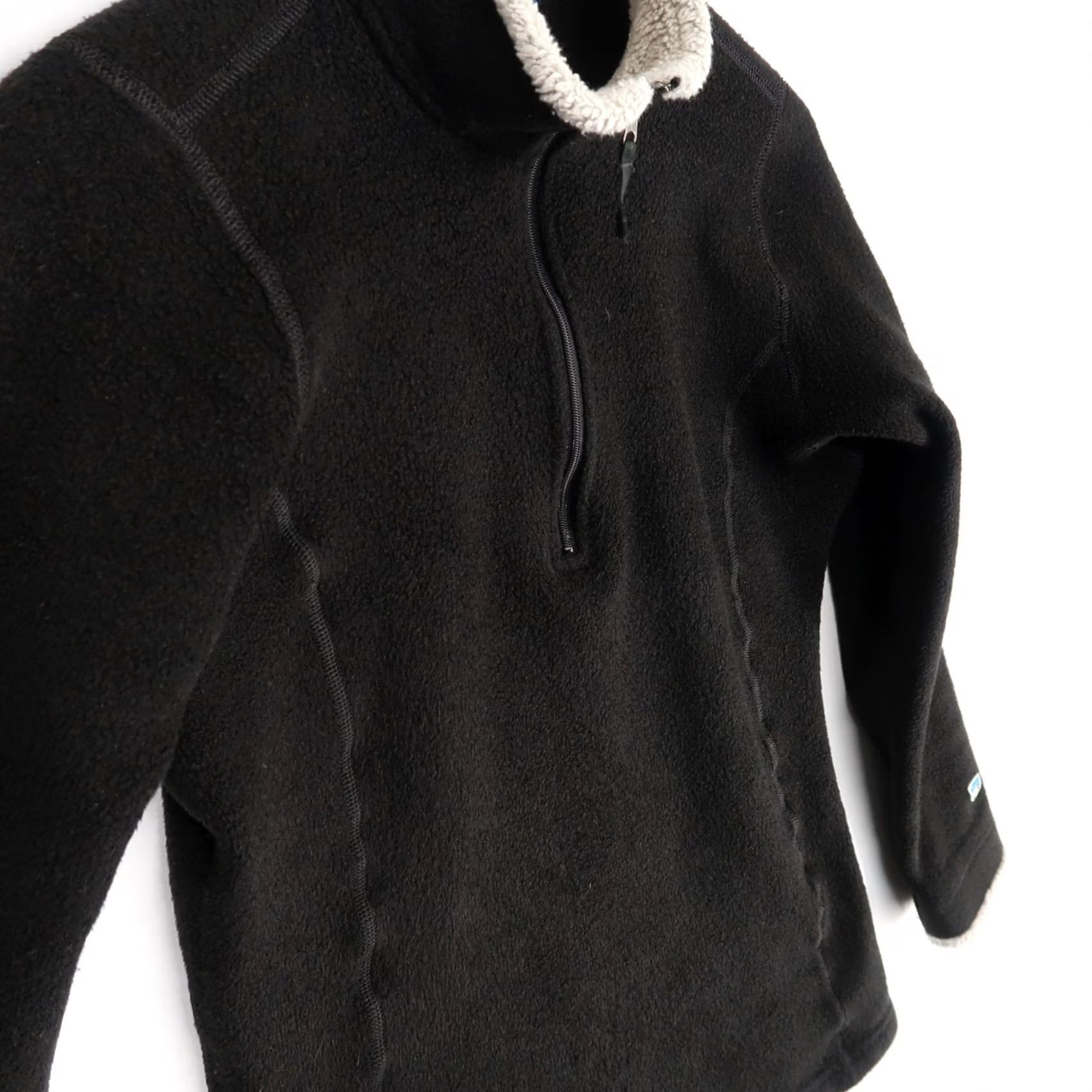 Vintage Kuhl Alyssa Pullover Womens S Black Alfpaca Fleece Quarter Zip Sherpa Lined Jacket Size S / US 4 / IT 40 - 3 Thumbnail