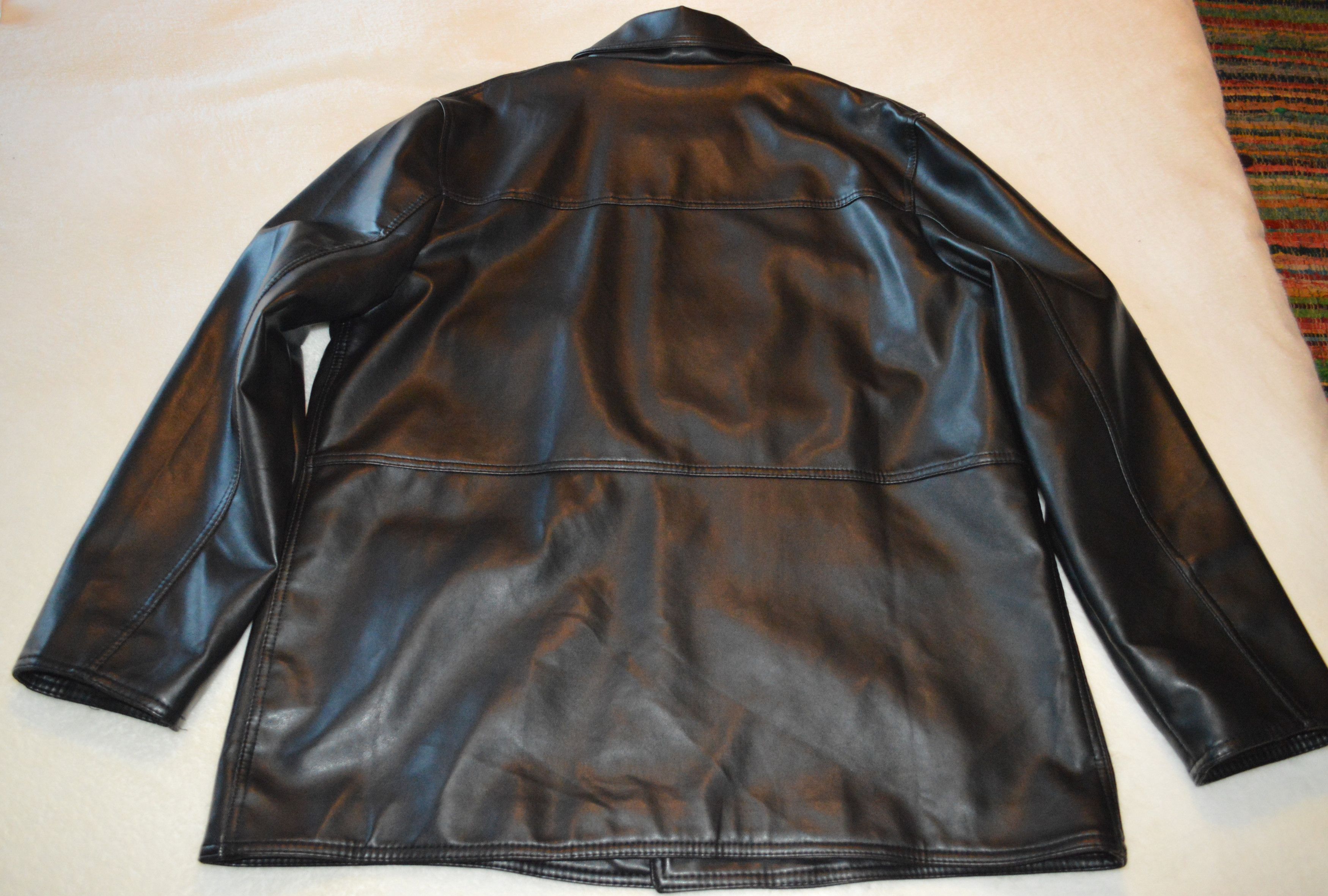 Emporio Armani Emporio Collezioni Leather Metal Patch Jacket with Buttons Size US L / EU 52-54 / 3 - 7 Thumbnail