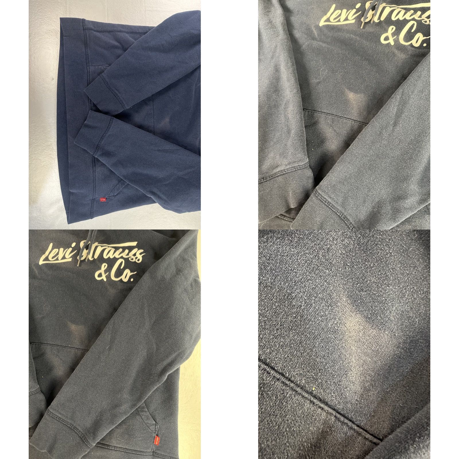 Levi's Levi's Hoodie Men’s LARGE Navy Logo Spellout Graphic Sweatshirt Pullover Hooded Size US L / EU 52-54 / 3 - 8 Thumbnail