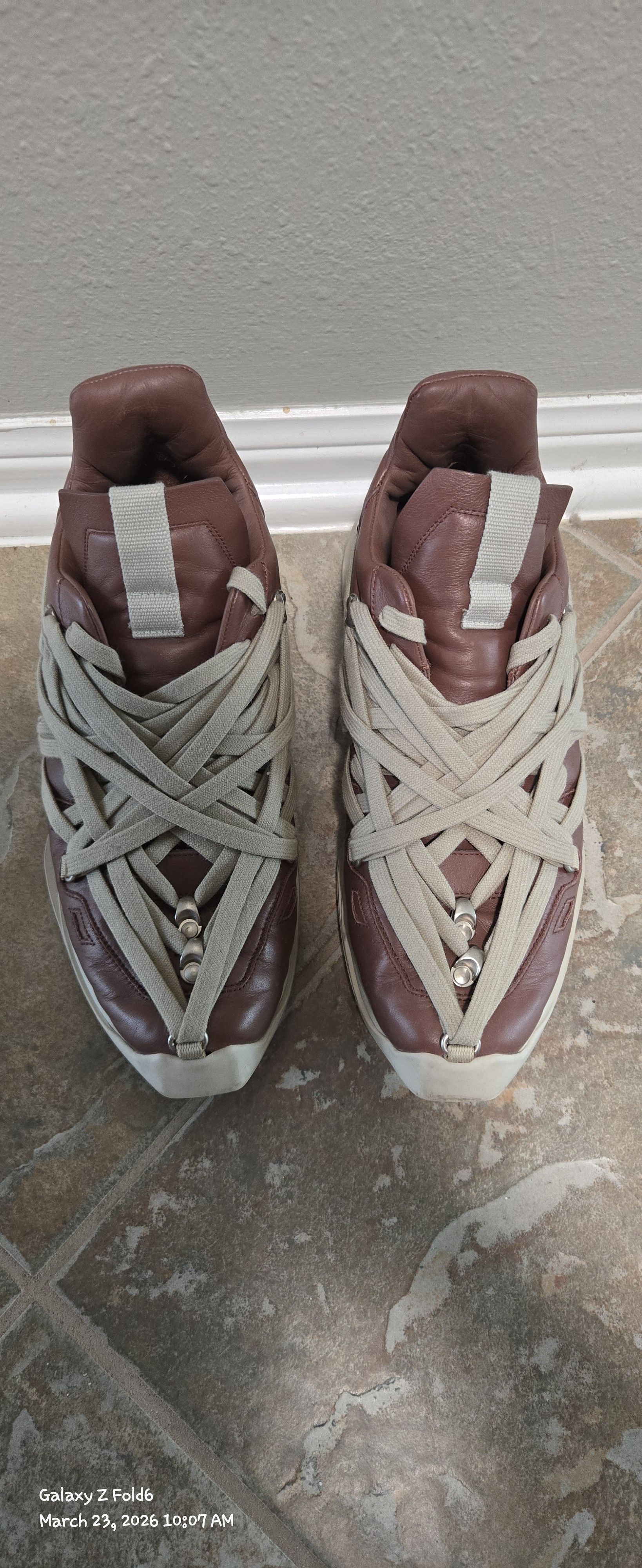 Rick Owens Megalace Runners Size US 9 / EU 42 - 1 Thumbnail