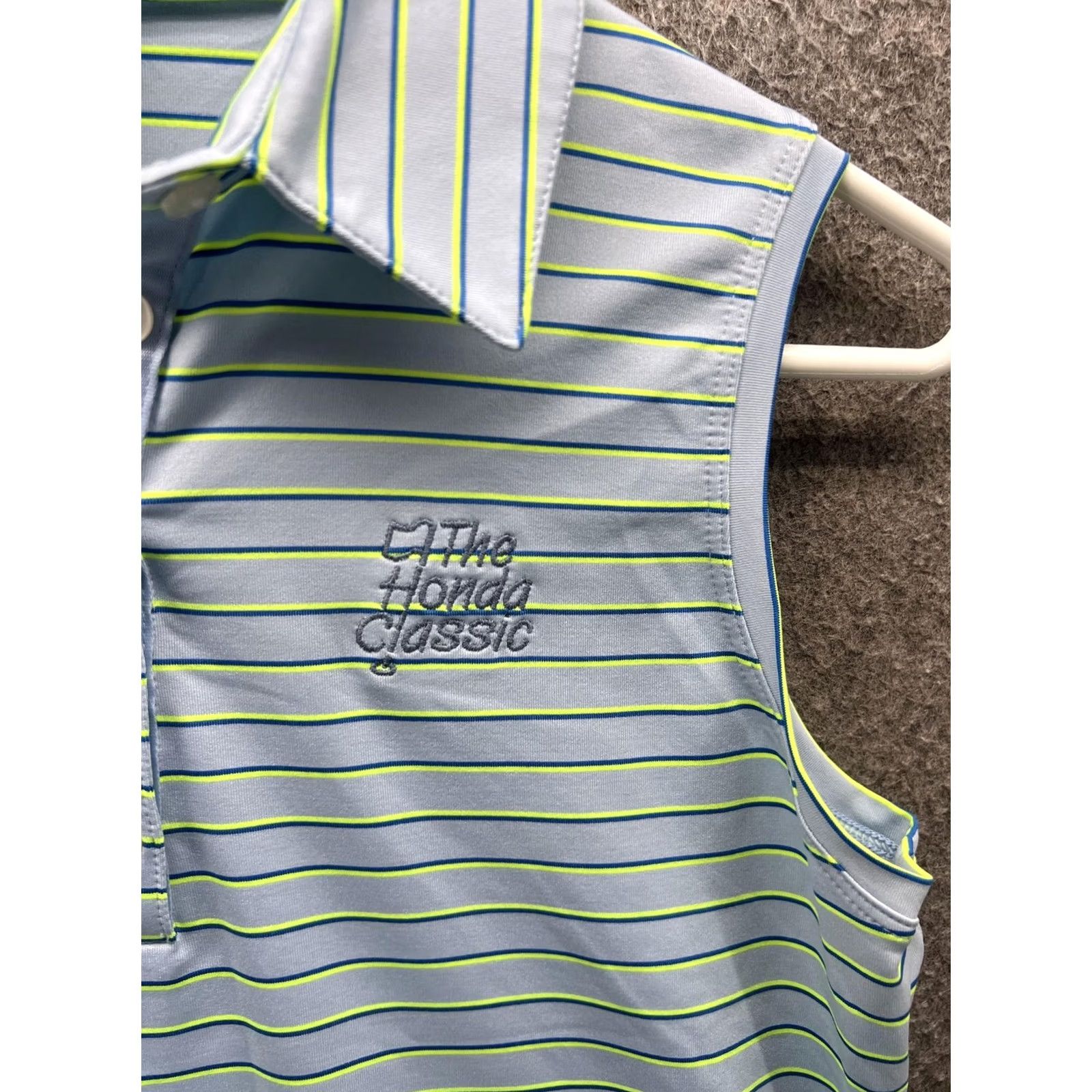Nike Nike Golf FITDRY Polo Shirt Womens Small Blue Stripe Sleeveless Honda Classic Size S / US 4 / IT 40 - 7 Thumbnail