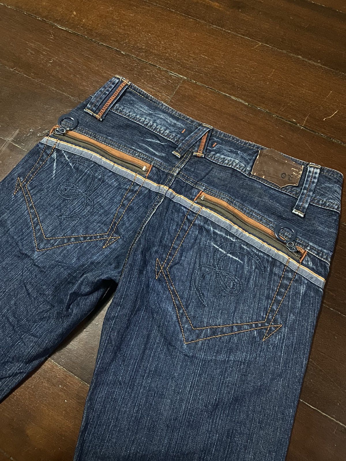 5351 POUR LES HOMMES × If Six Was Nine × Le Grande Bleu (L.G.B.) Flare Jeans ET MADE IN NIPPON Denim Jean Boot Cut wide leg Size US 33 - 13 Thumbnail