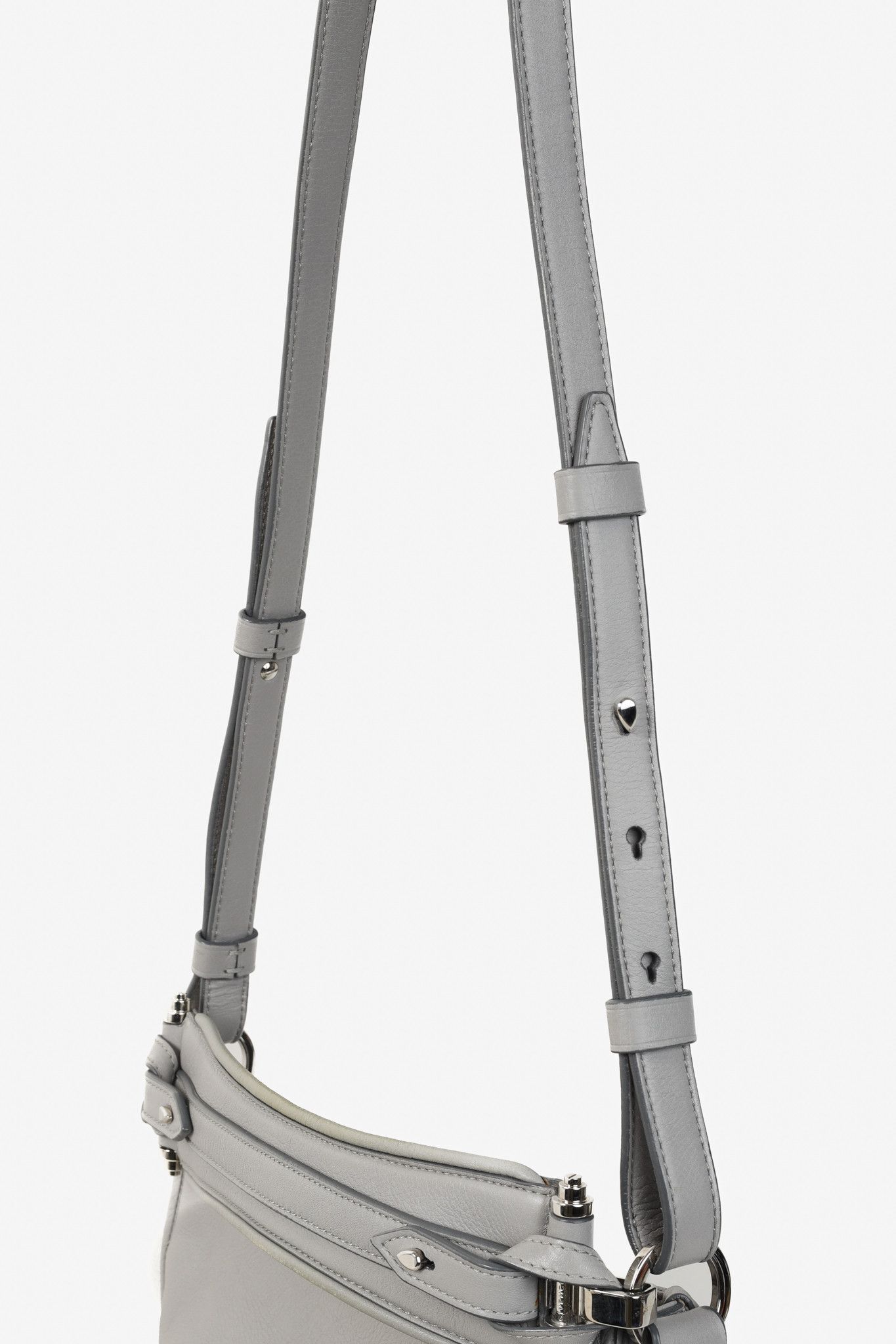 Givenchy Givenchy Obsedia Pearl Grey Leather Studded Small Hobo Bag Size ONE SIZE - 7 Thumbnail