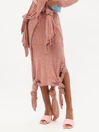 Loewe o1y1025 Maxi Skirt in Antique Rose Size 26" / US 2 / IT 38 - 5 Thumbnail