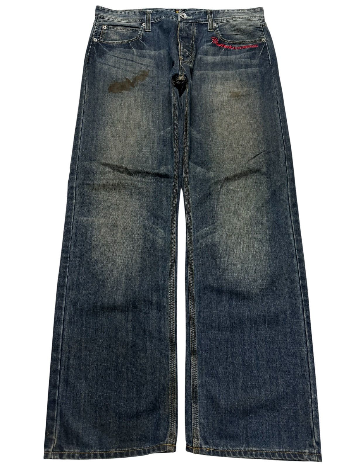 Japanese Brand 💥THRASHED💥VTG UNION MADE REALBVOICE MUDWASH DIRTY DISTRESS Size US 36 / EU 52 - 2 Thumbnail