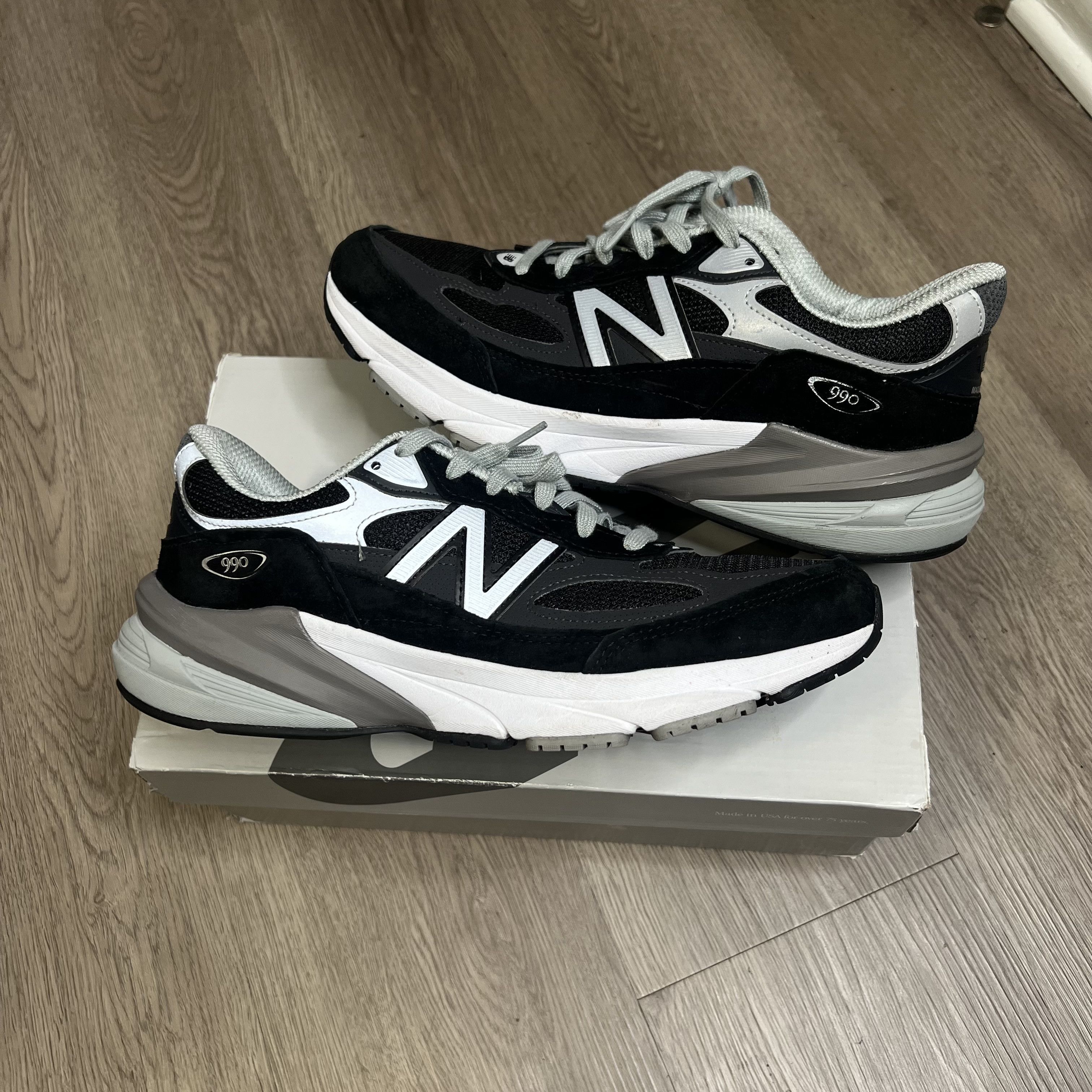 New Balance 990v6 MiUSA Black Grey White (Women's)