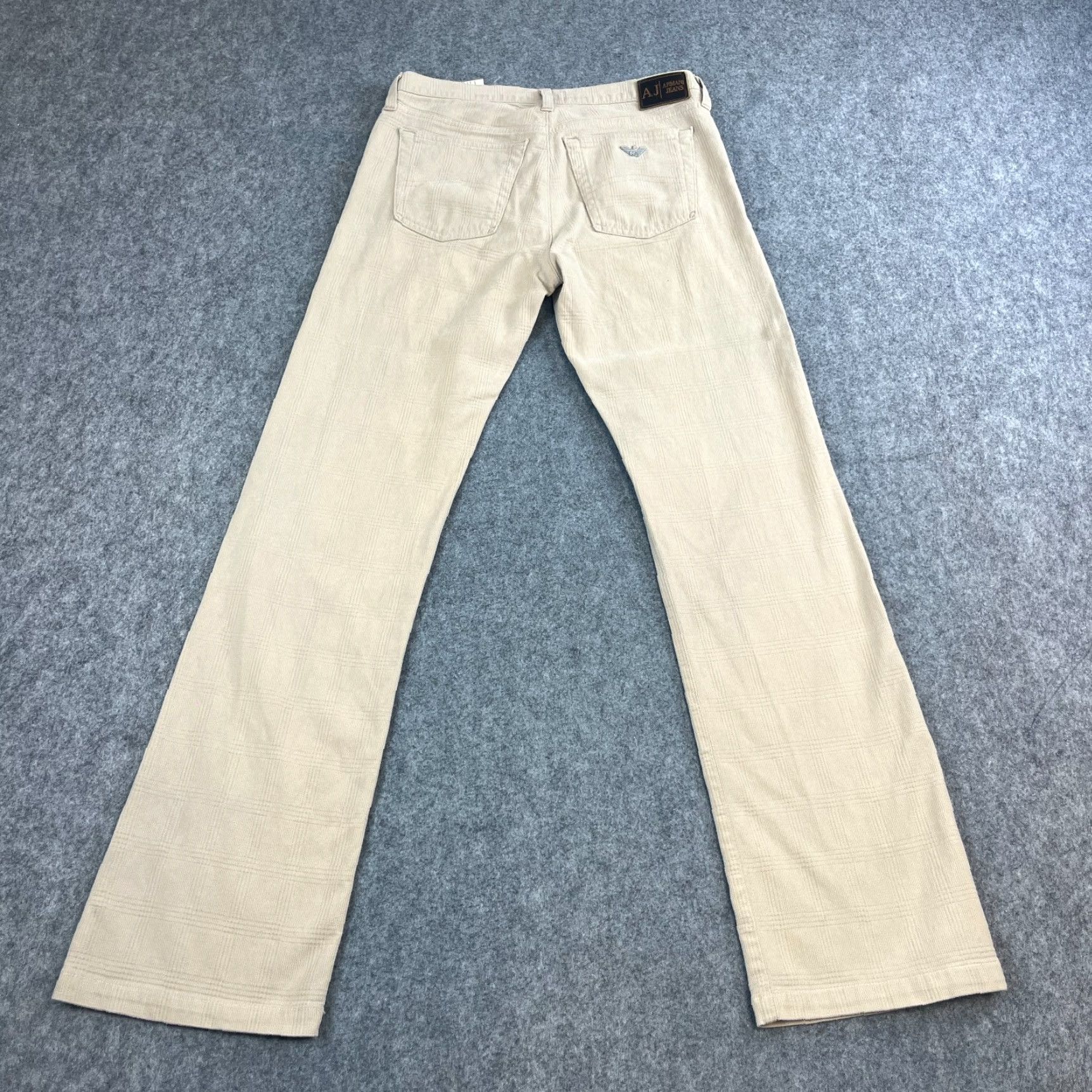 Vintage Armani Jeans Jeans Relaxed Straight 29 Beige 29 in Denim 5-Pocket Womens Regular XS? Size 29" - 2 Thumbnail