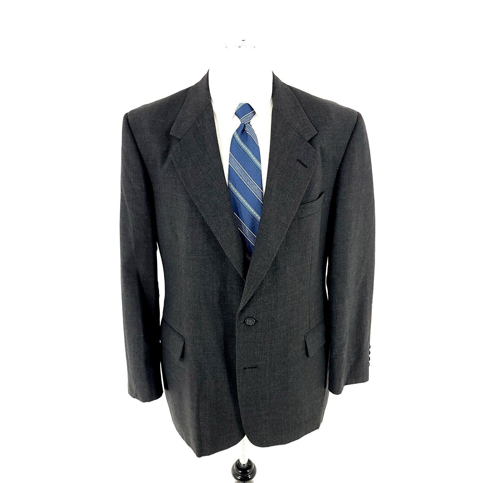Tom James Tom James Executive Wool 2 Button Blazer 42R Or Slim 44R Gra Size 42R - 4 Thumbnail