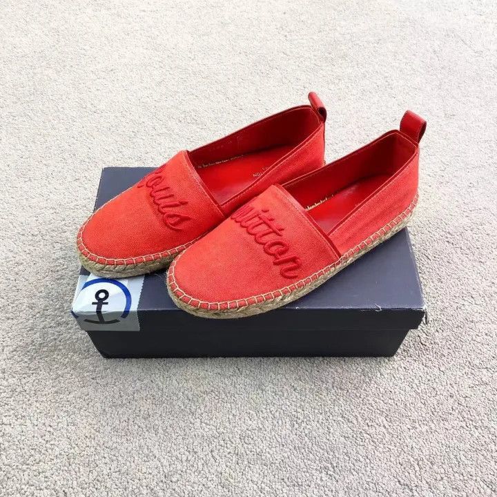 Louis Vuitton Louis Vuitton Red Slip-On Casual Shoes -2508 Size US 5 / EU 37 - 3 Thumbnail