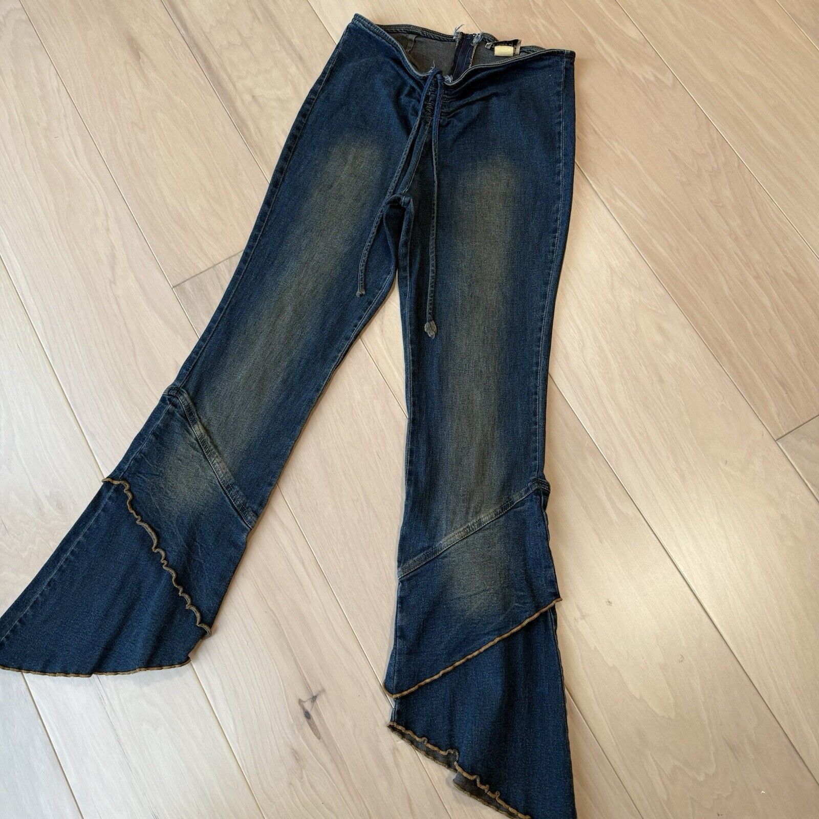 Vintage Vintage Patty USA Flare Jeans Women's 24 Blue 70s Glam Size 24" / US 00 / IT 34 - 9 Thumbnail