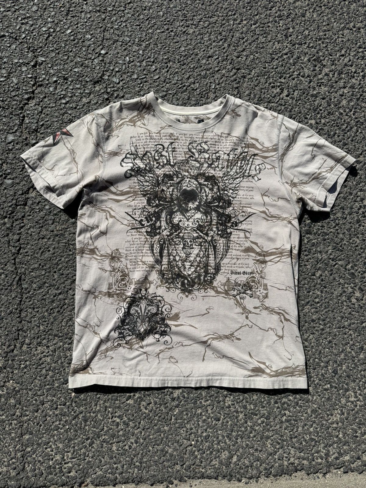 Affliction × Southpole × Tapout Affliction Type Dust Camo Tees Lost Battle y2k drain swag Size US M / EU 48-50 / 2 - 3 Thumbnail