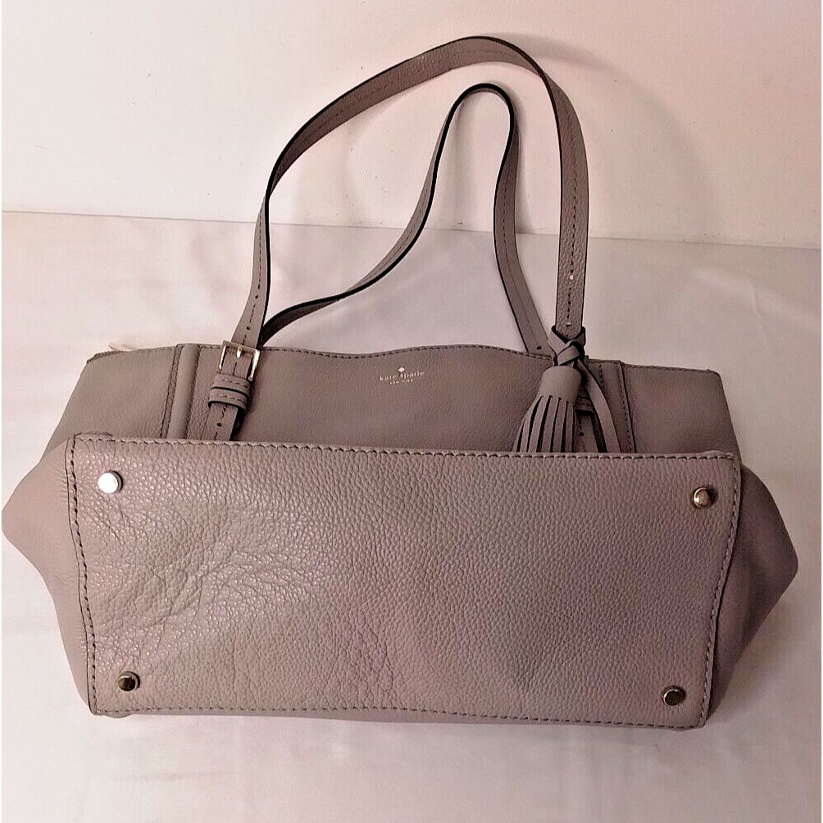 Kate Spade Kate Spade NY Handbag Orchard Street Maya Leather Tote Gray Size ONE SIZE - 6 Thumbnail