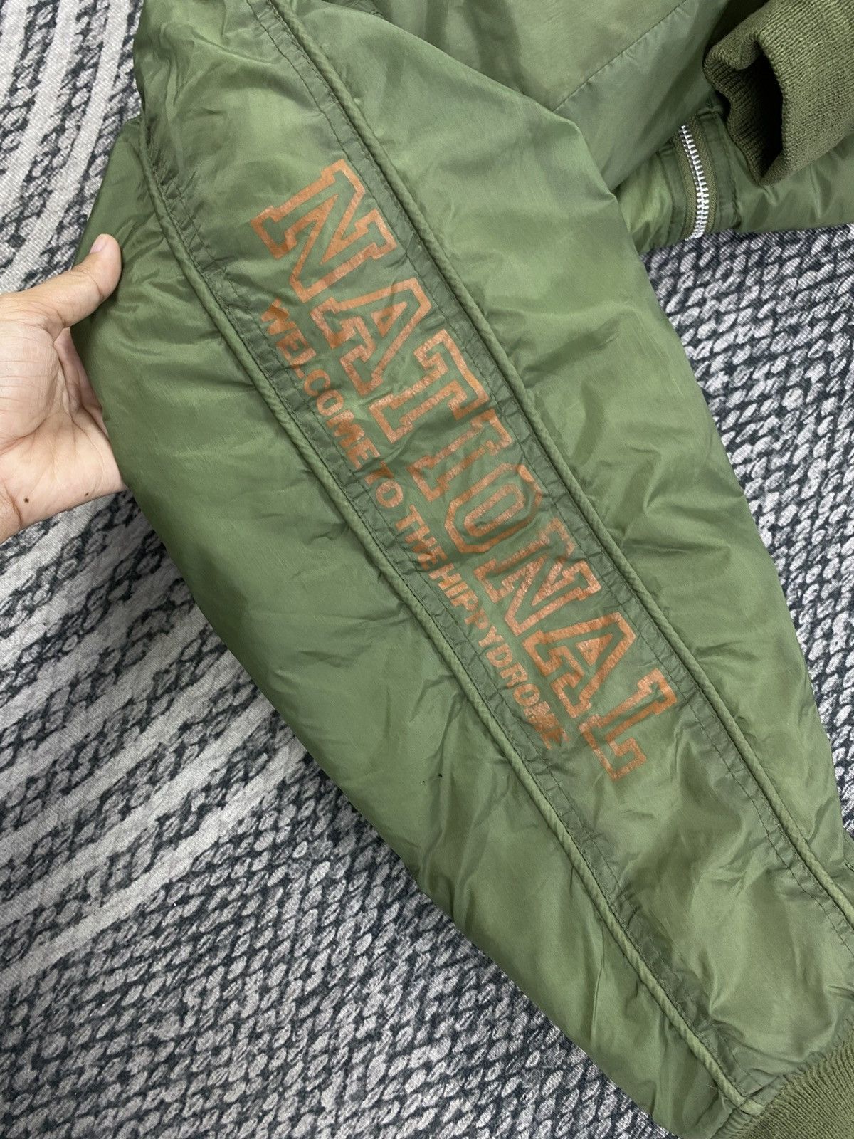Japanese Brand Vtg Alon Point Authenticity Green Bombers Jacket Size US XL / EU 56 / 4 - 10 Thumbnail