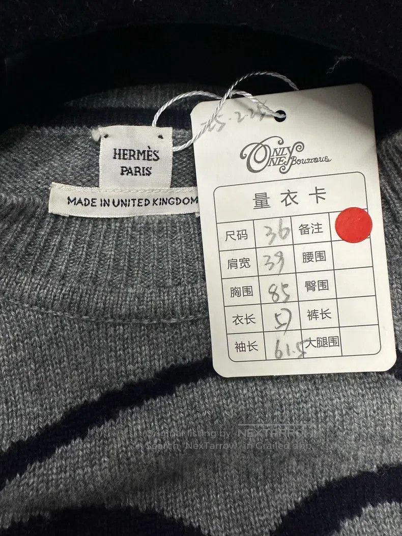 Hermes Hermes Gray Cashmere Knit Top Size XS / US 0-2 / IT 36-38 - 4 Thumbnail