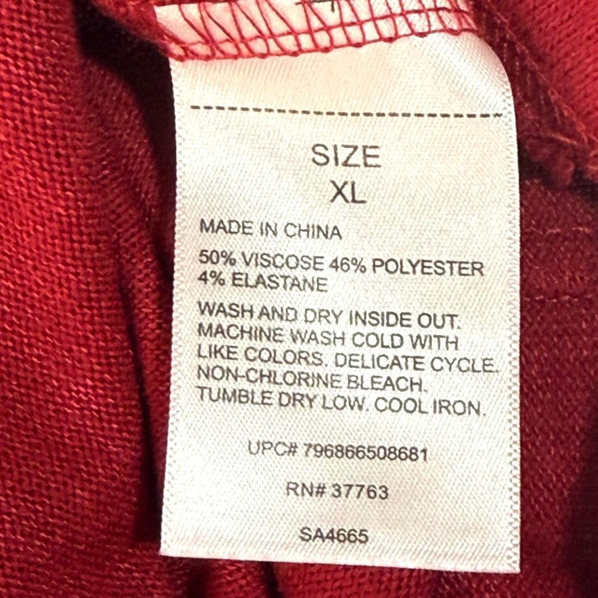 Vintage Rafaella Top Mock Neck Long Sleeve Rio Red Knit Grommet Cuff Christmas Holiday Office Classic Size XL / US 12-14 / IT 48-50 - 5 Thumbnail