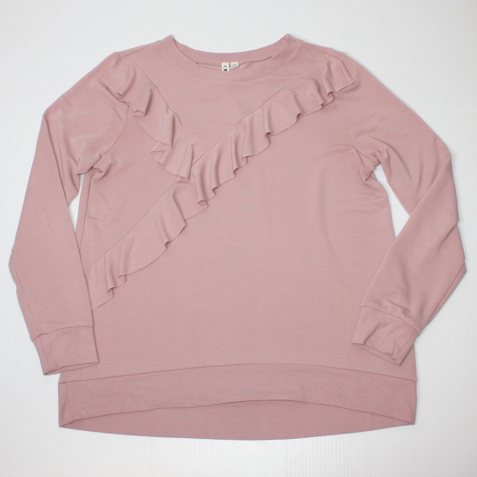 Other Cable & Gauge Blush Lightweight Ruffle Sweater Top Size M / US 6-8 / IT 42-44 - 2 Thumbnail
