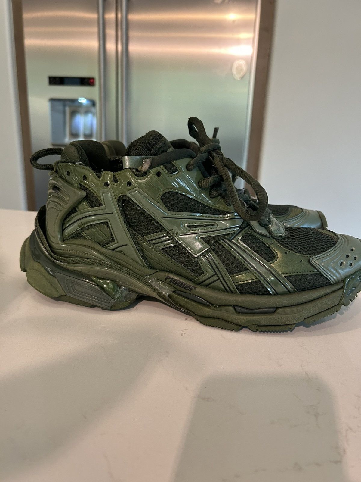 Balenciaga Dark green Balenciaga runners Size US 10 / EU 43 - 3 Thumbnail