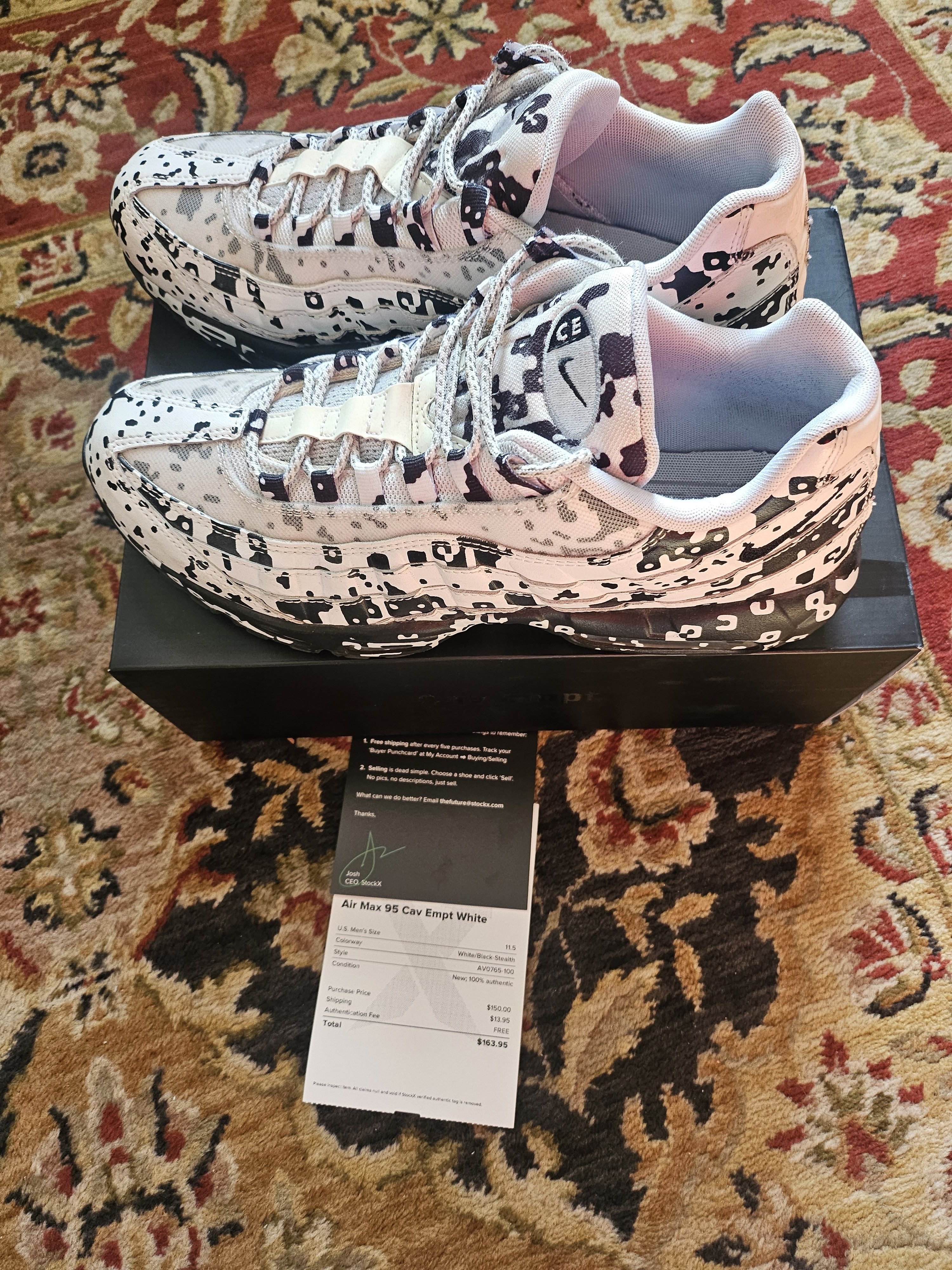 Cav Empt × Nike Cav Empty Air Max 95 Digi Camo White AV0765-100 