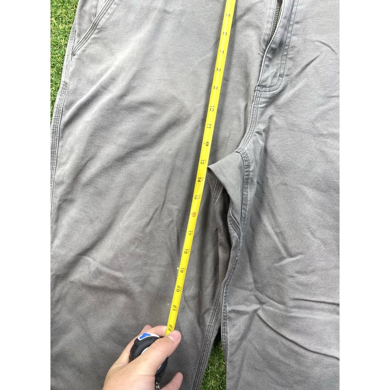Vintage Duluth Mens Pants 42x30 Flex Fire Hose Carpenter Straight Leg Beige Canvas Workwear 5-Pocket Relaxed Fit Vintage No Size US 42 / EU 58 - 7 Thumbnail