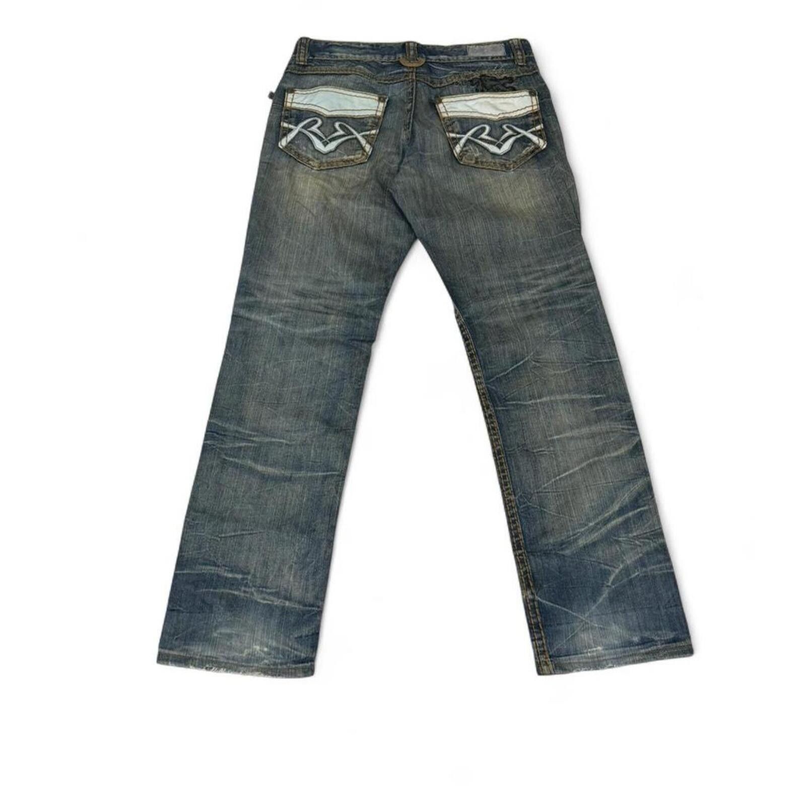 True Religion Vintage EXR mud wash denim jeans with back pockets design Size 34" / US 12 / IT 48 - 1 Thumbnail