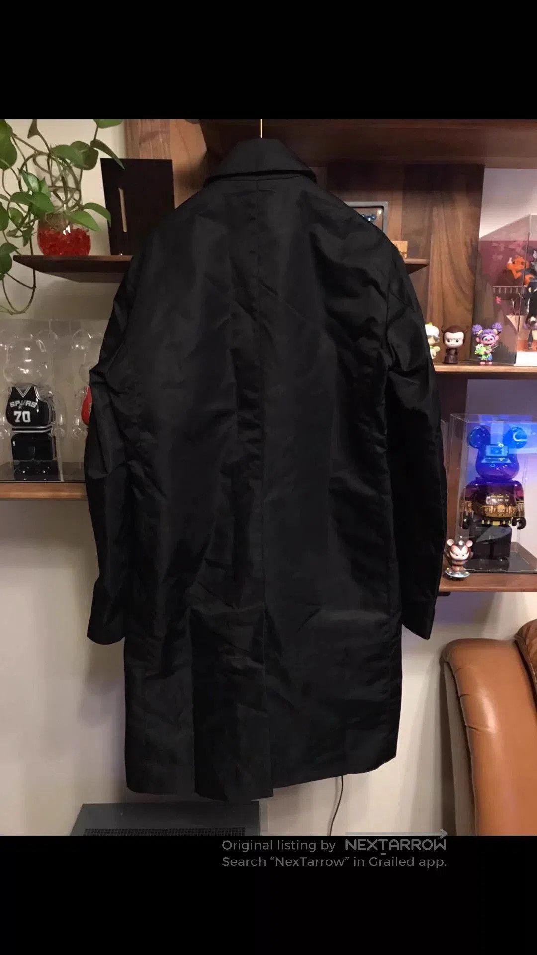 Moschino Black Striped Double-Breasted Long Coat. Size US S / EU 44-46 / 1 - 2 Thumbnail