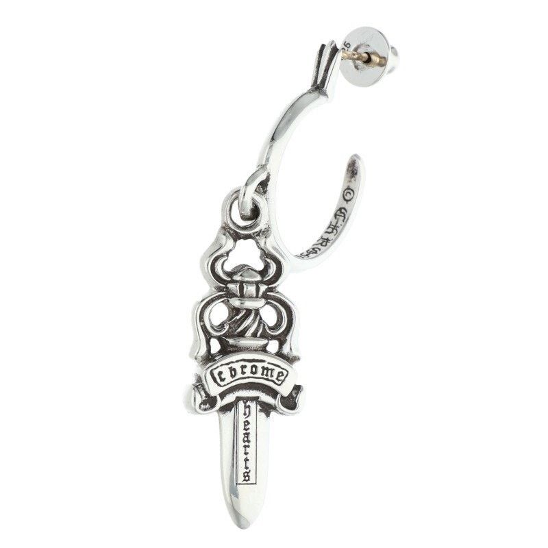 Chrome Hearts Chrome Hearts Dagger Hoop Silver Earring Size ONE SIZE - 1 Thumbnail