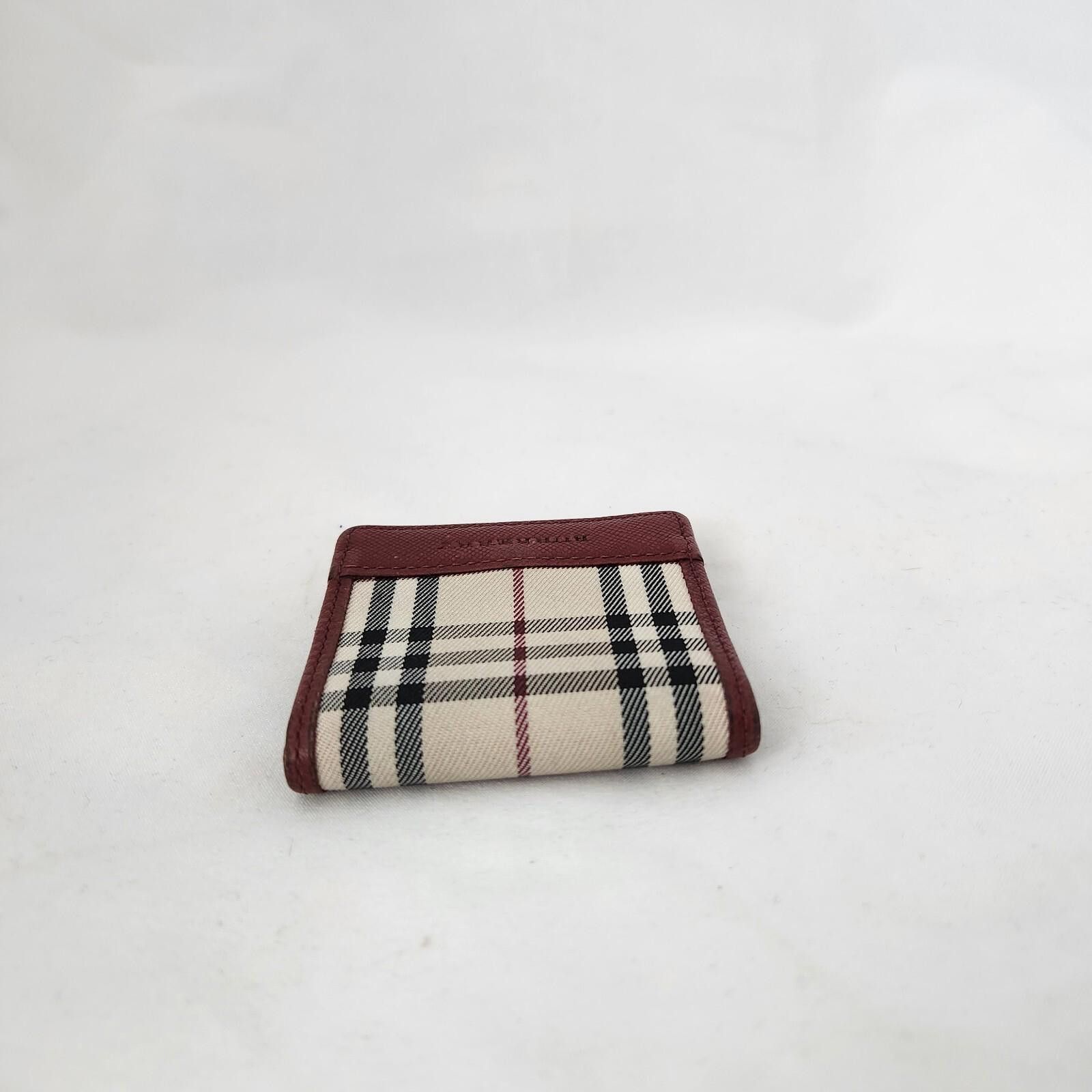 Burberry Burberry Coin Wallet Coin Purse Nova Check Canvas Leather Size ONE SIZE - 5 Thumbnail