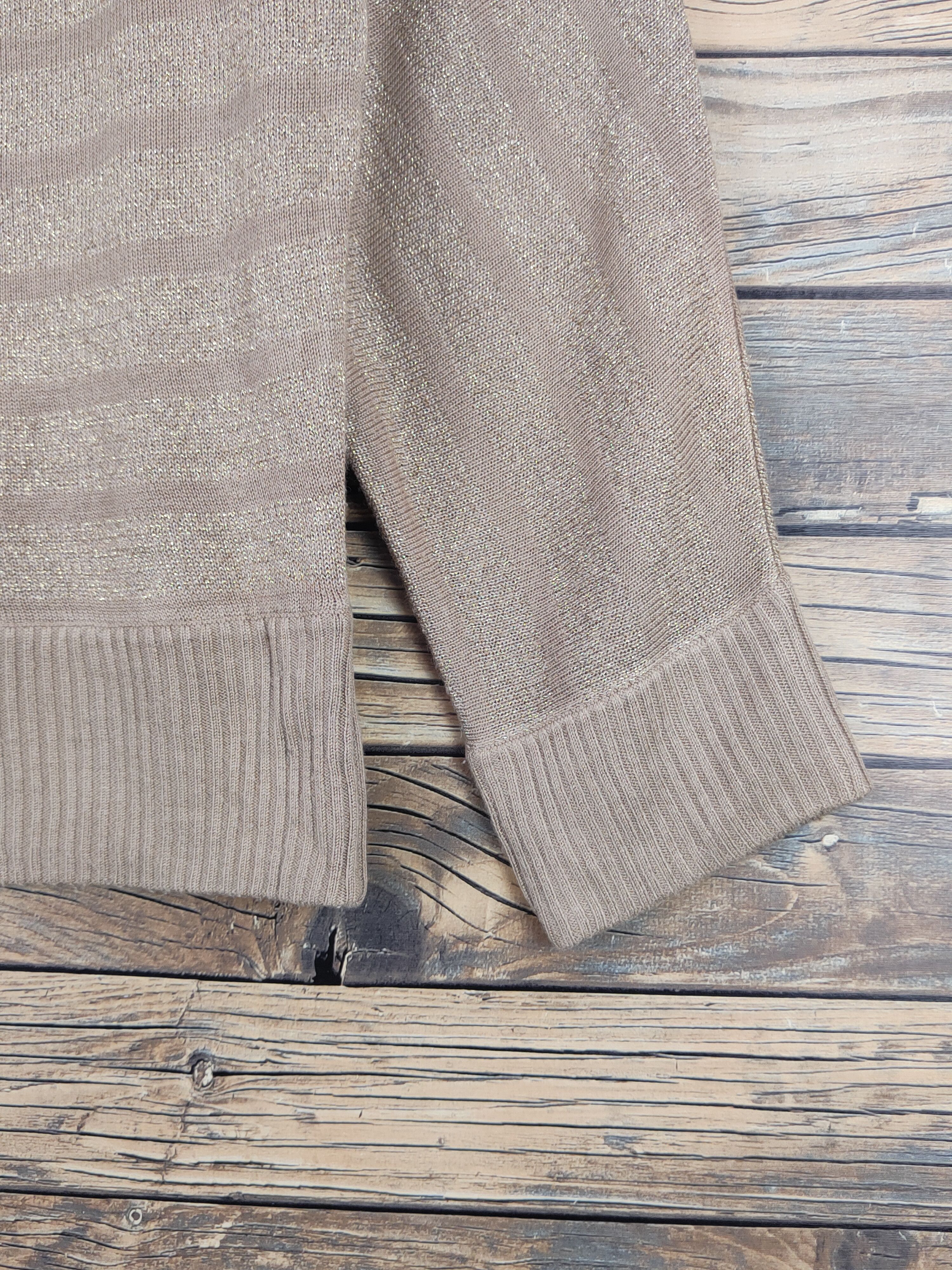 Homespun Knitwear Colza Brown Knitwear Blouses #W1107 Size M / US 6-8 / IT 42-44 - 6 Thumbnail
