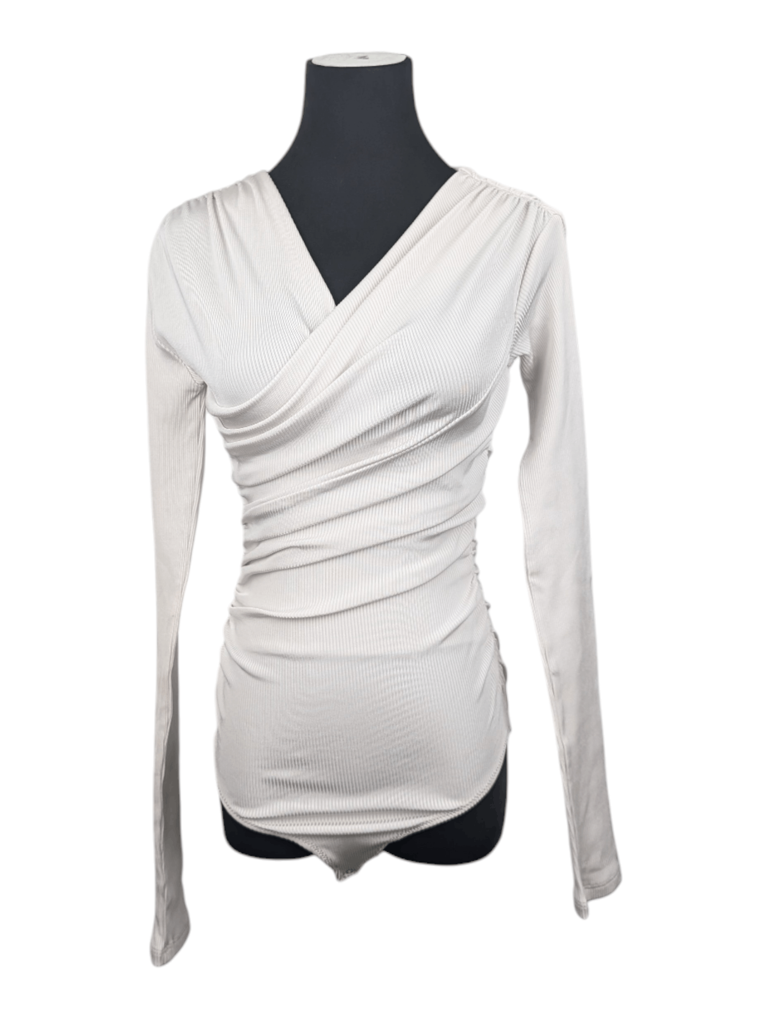 GOLDSIGN Goldsign Beige V-Neck Body Suit Size XS / US 0-2 / IT 36-38 - 1 Thumbnail