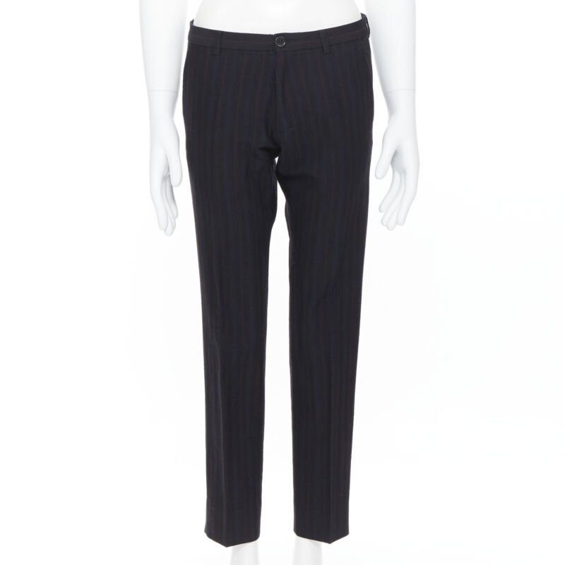 Lanvin LANVIN ALBER ELBAZ mohair wool black satin side trimmed tuxedo trousers FR44 Size US 26 / EU 42 - 1 Thumbnail