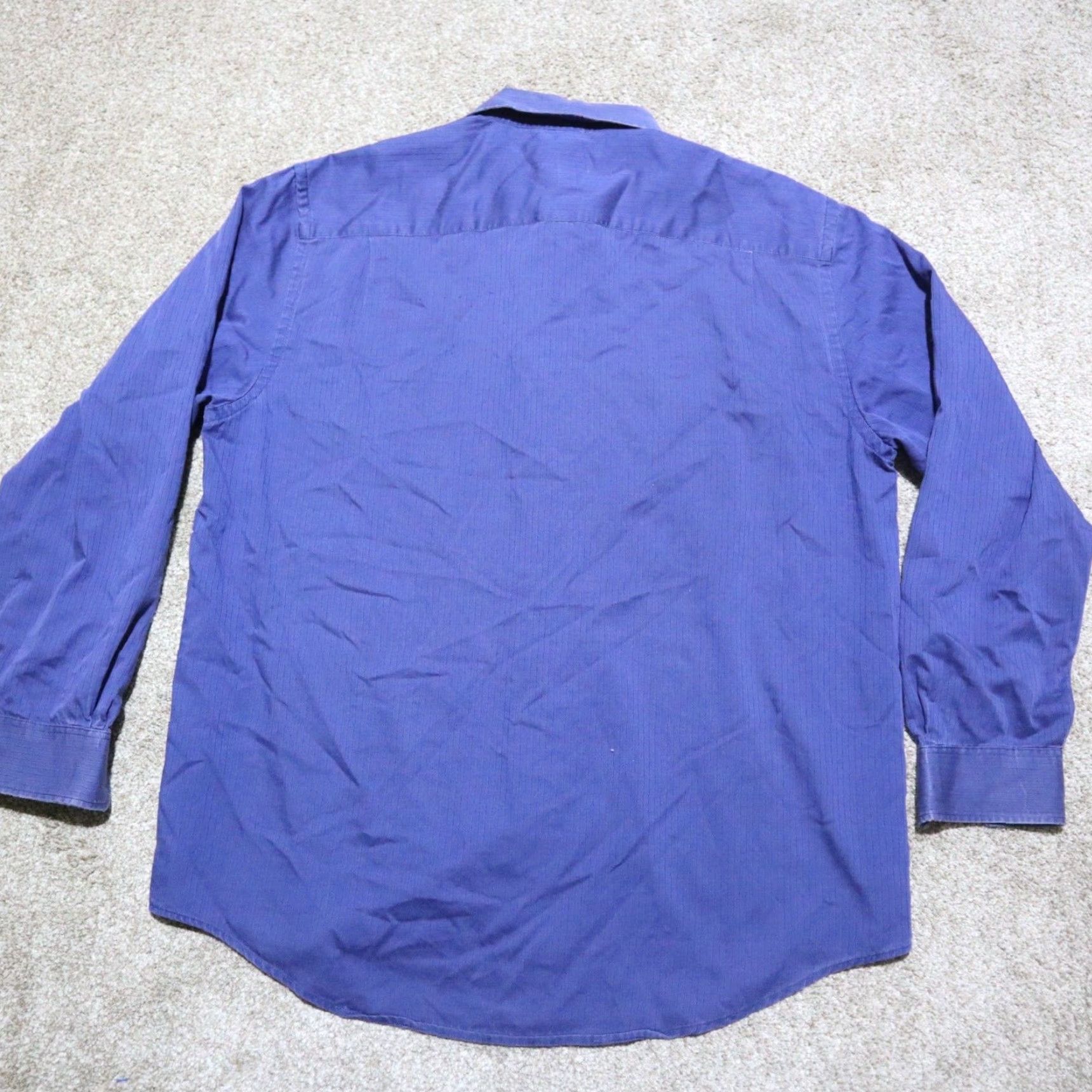 Van Heusen Van Heusen Shirt Button-Up Long Sleeve Mens Size L Color Multicolor 18.5 Slimming Classic Casual Size 42R - 8 Thumbnail