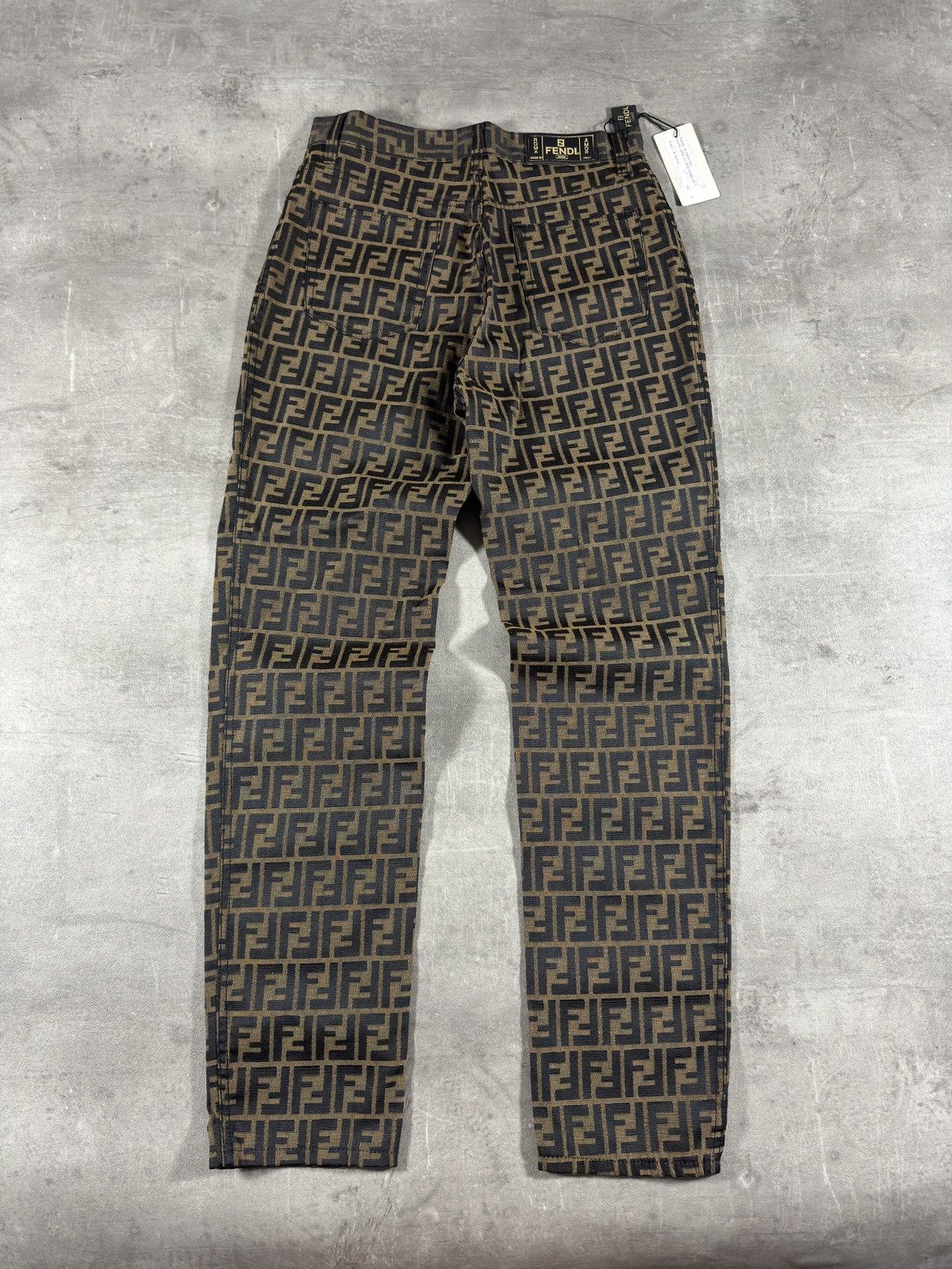 Fendi Fendi Zucca Monogram Pants – Brown Black Size 28" / US 6 / IT 42 - 2 Thumbnail