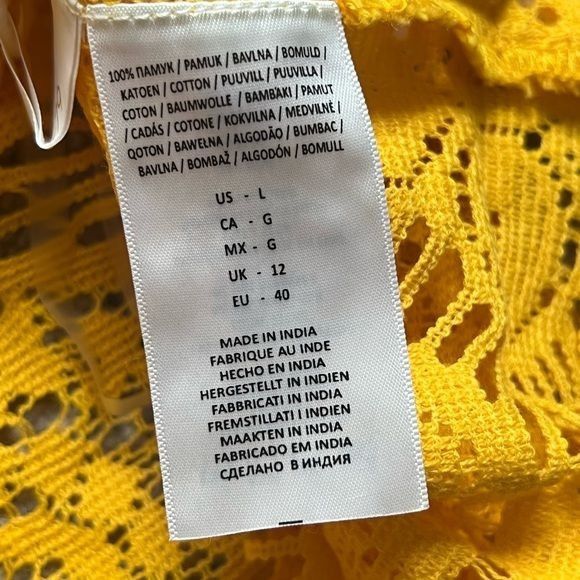 Designer Sunshine 79 crochet swim coverup top Size L / US 10 / IT 46 - 7 Thumbnail