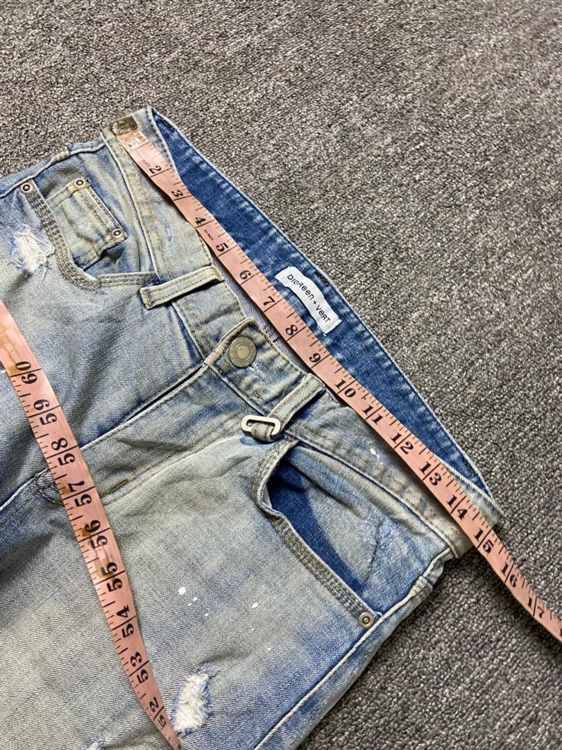 Japanese Brand Digreen + Vert Distressed Ripped Denim Jeans (197) Size US 30 / EU 46 - 7 Thumbnail