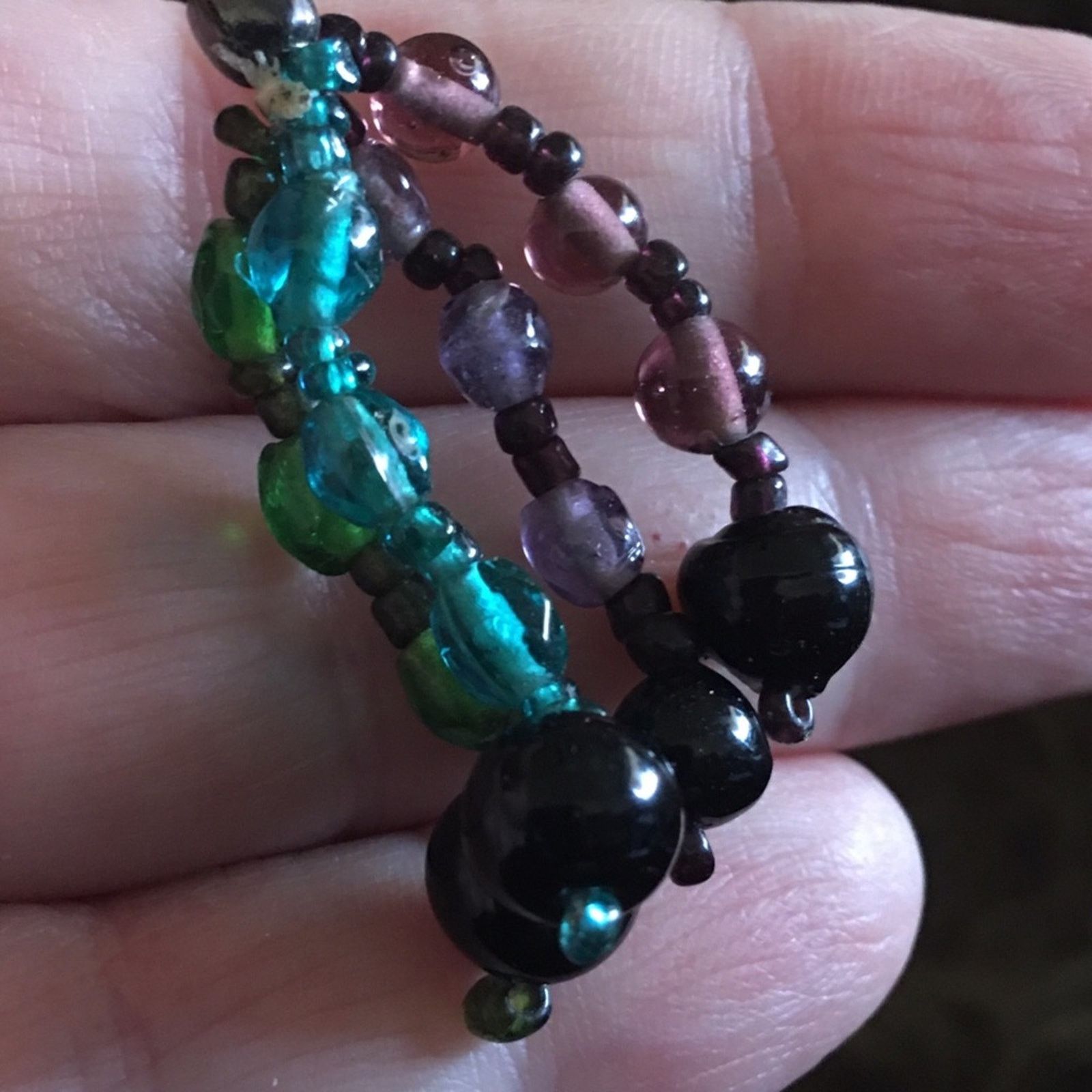 Jewelry Glass bead & seed bead dangle fish hook earrings Size ONE SIZE - 3 Thumbnail