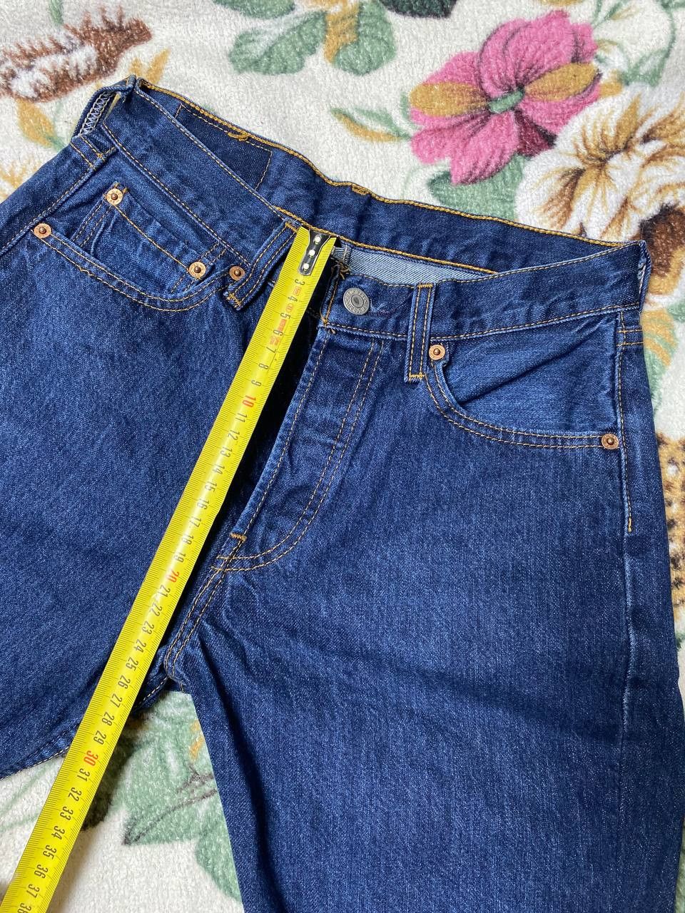 Levi's Levi's 501 Denim Shorts Dark Wash Loose Straight Fit Mens Size US 28 / EU 44 - 6 Thumbnail