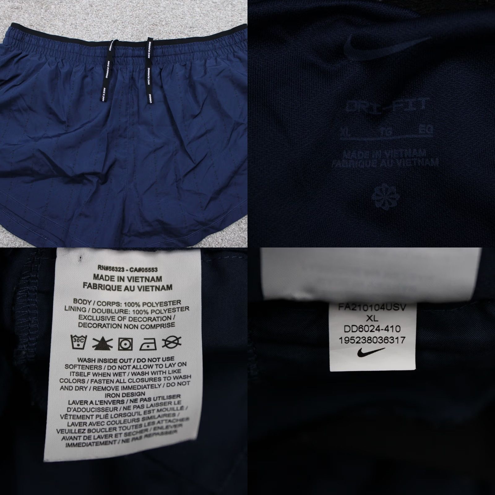 Nike Nike Shorts Womens XL Tempo Luxe Icon Clash Blue Dri-Fit Running Athletic Size 40" / US 18 - 8 Thumbnail