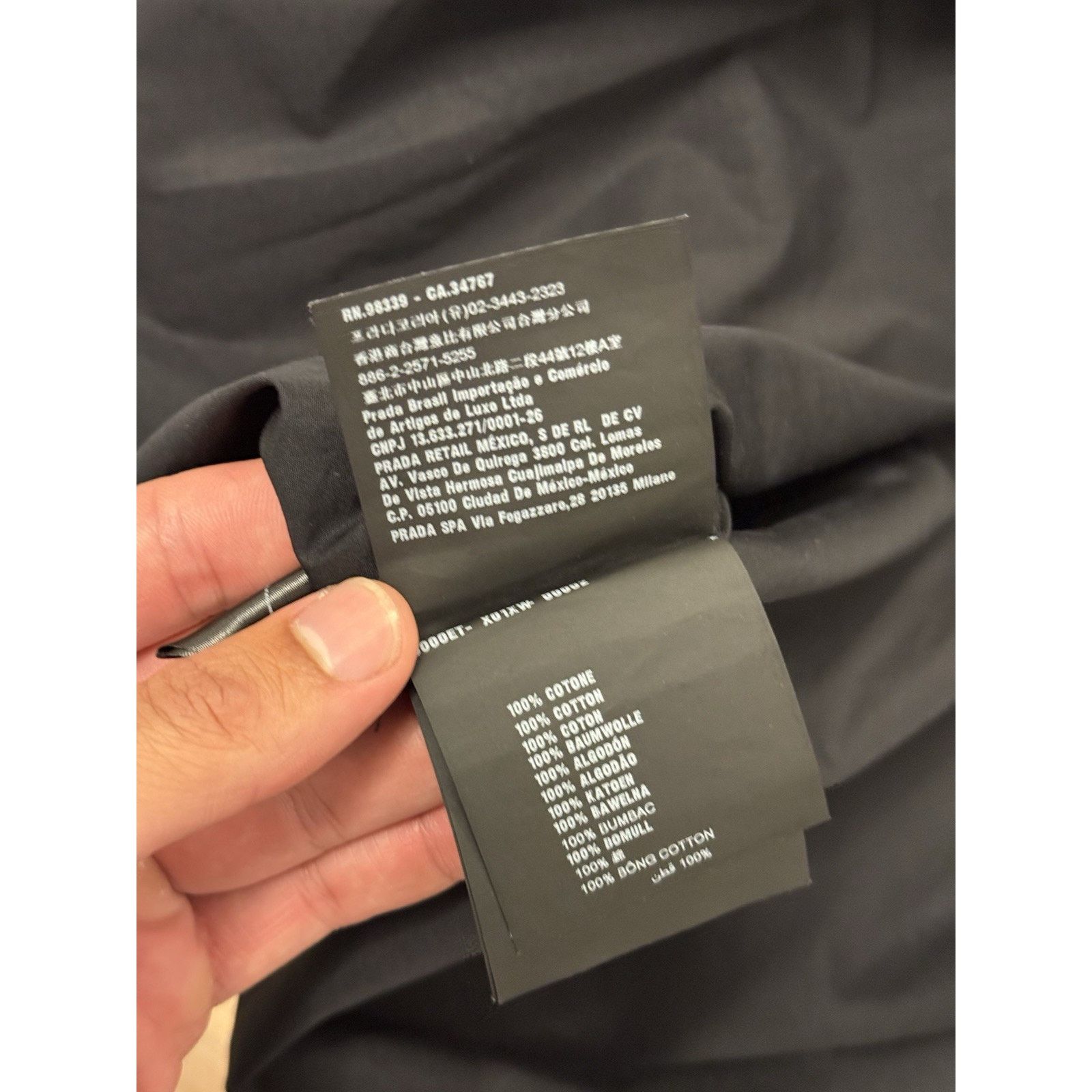 Prada PRADA Re-Nylon Black Short Sleeve Shirt Triangle Logo 42 Size US L / EU 52-54 / 3 - 11 Thumbnail