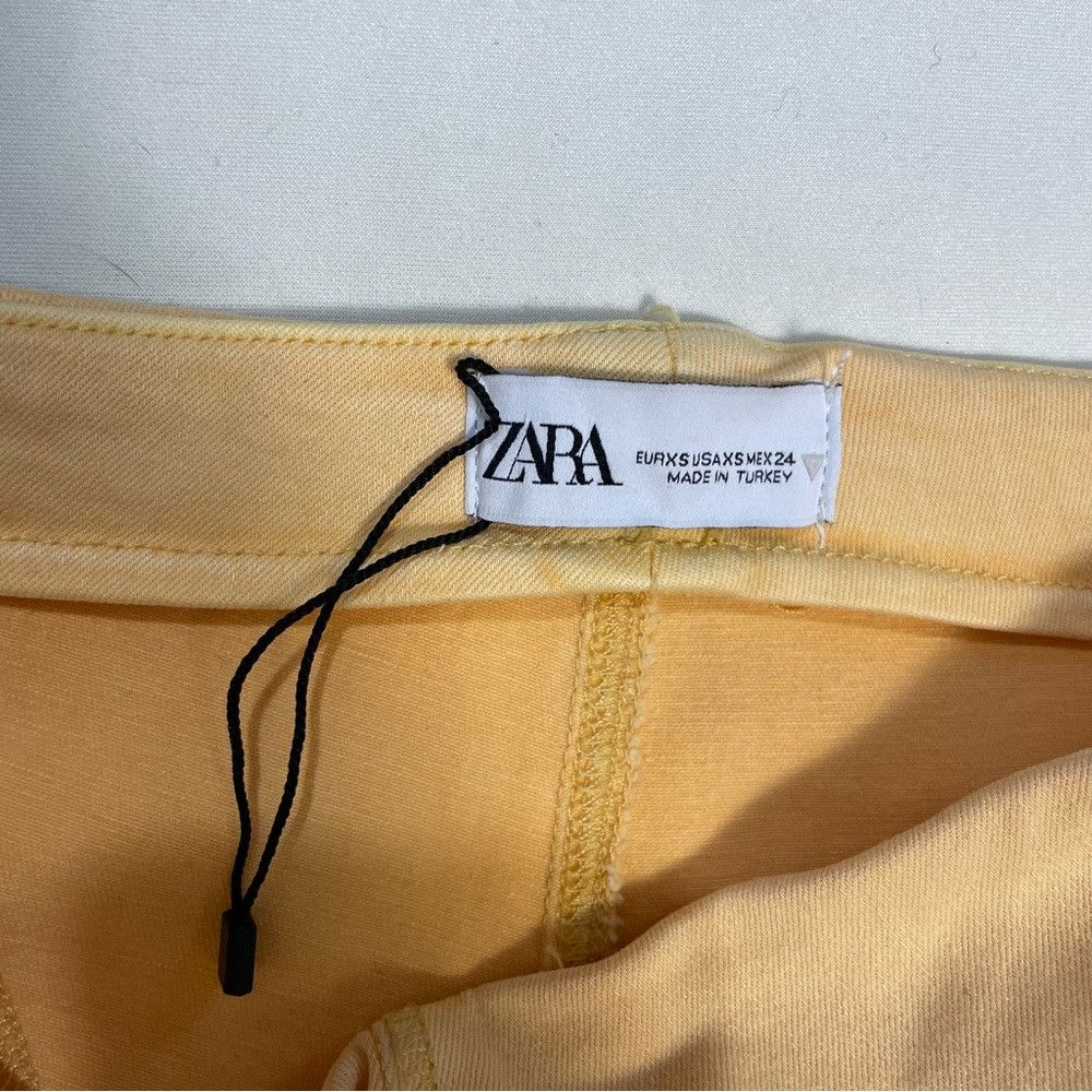 Zara New Zara Denim Cycling Bike Yellow Shorts Size XS Size 25" / US 0 / IT 36 - 6 Thumbnail