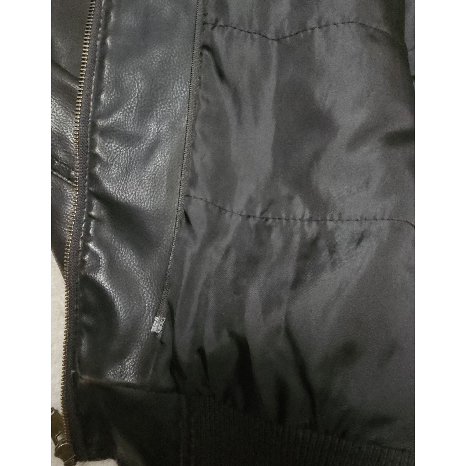 Sean John Sean John Men's Vintage Brown Faux Leather Bomber Jacket Size US XL / EU 56 / 4 - 6 Thumbnail