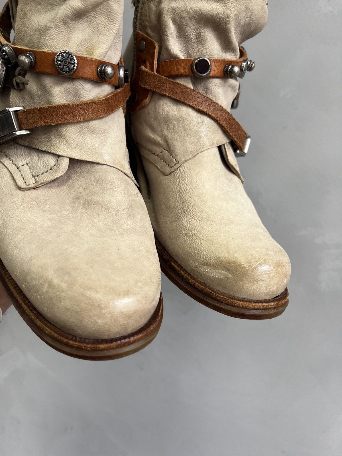 A.S.98 × Guidi Rare avant garde belted margiela style A.S. 98 leather boots Size US 6 / IT 36 - 5 Thumbnail