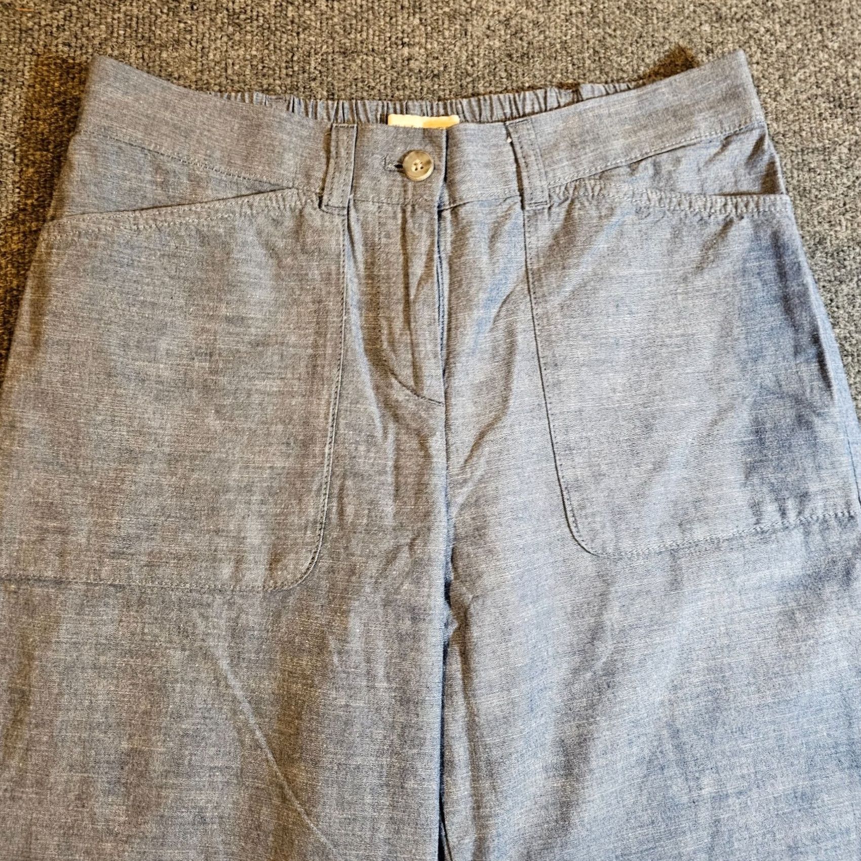 Talbots Talbots Pants Womens 6 Blue Straight Leg Cropped Flat Front Classic Casual Basic Pants Size 28" / US 6 / IT 42 - 2 Thumbnail
