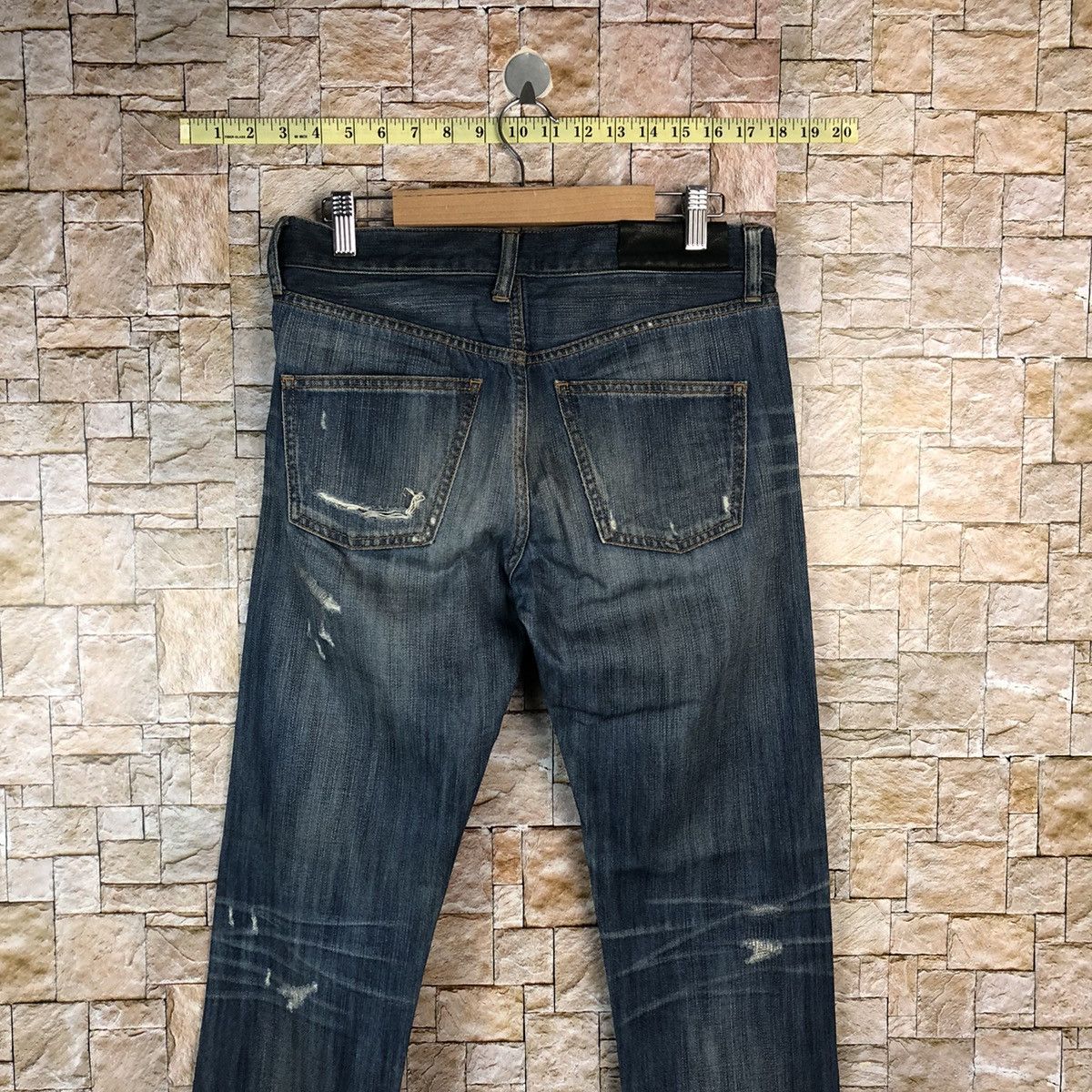 Japanese Brand Japanese Brand Blue Distressed Denim Pants #A997 Size US 28 / EU 44 - 12 Thumbnail