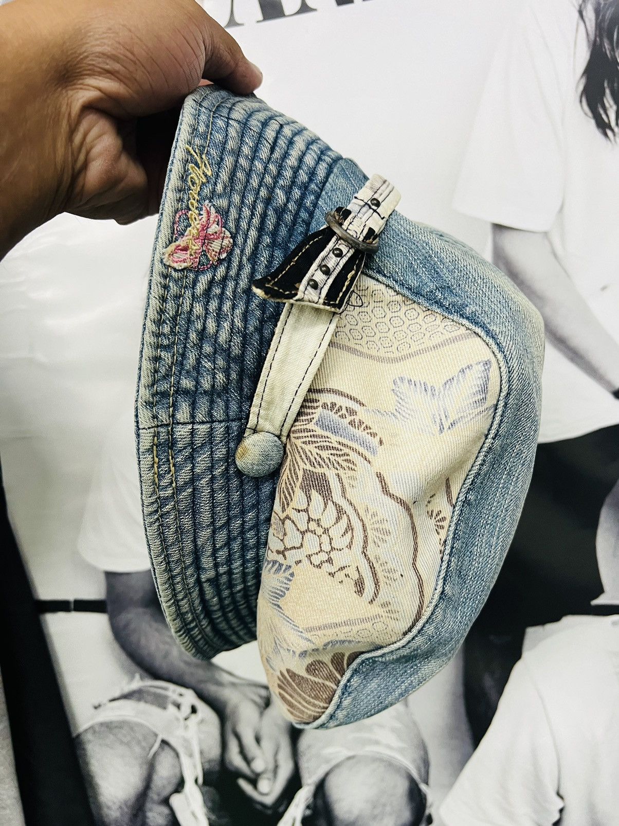 Japanese Brand Vintage Japanese Brand Bucket Hat Blue like Kapital Size ONE SIZE - 3 Thumbnail